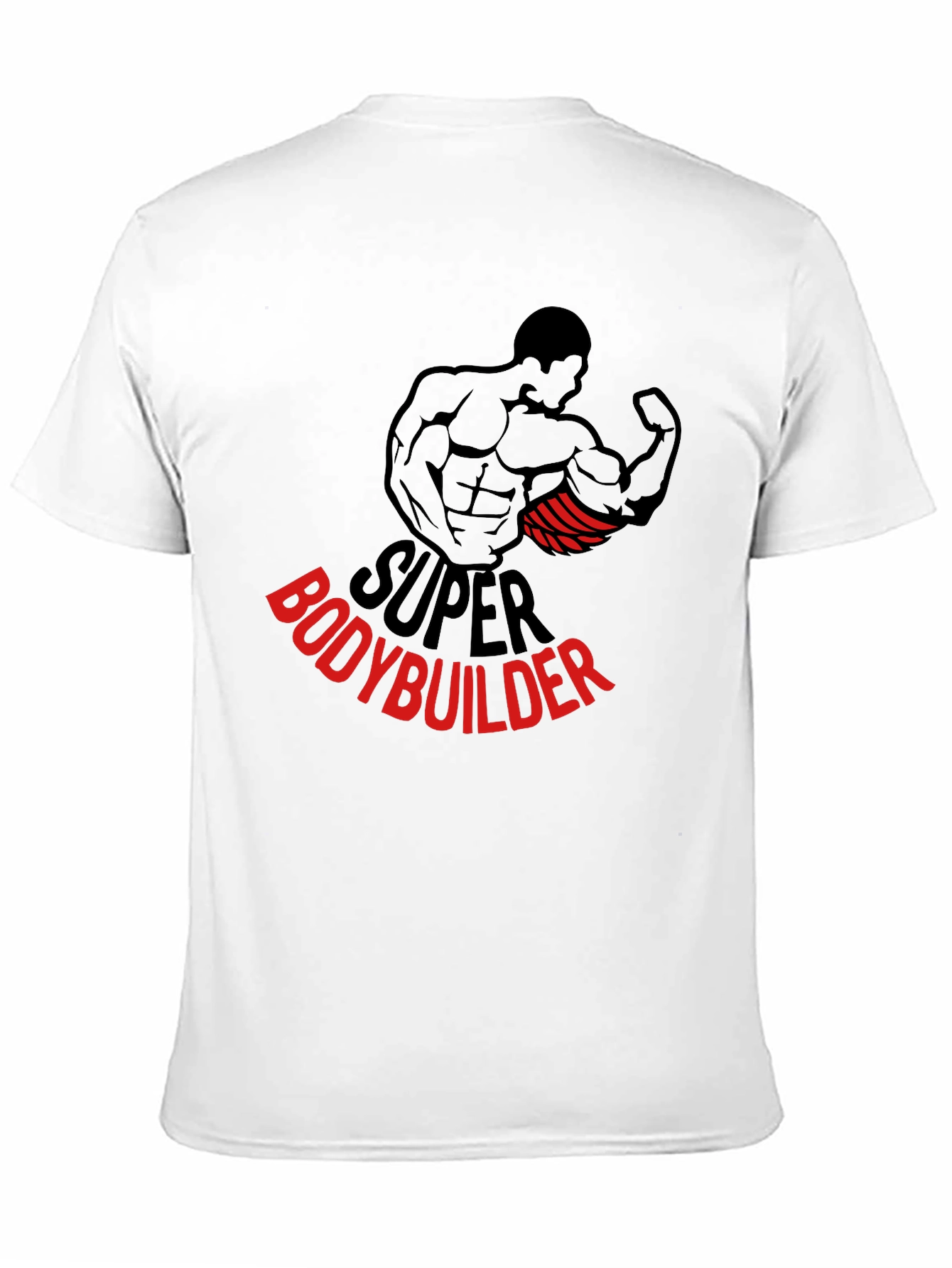 Super Bodybuilder Graphic Tee - Black Cotton T-Shirt