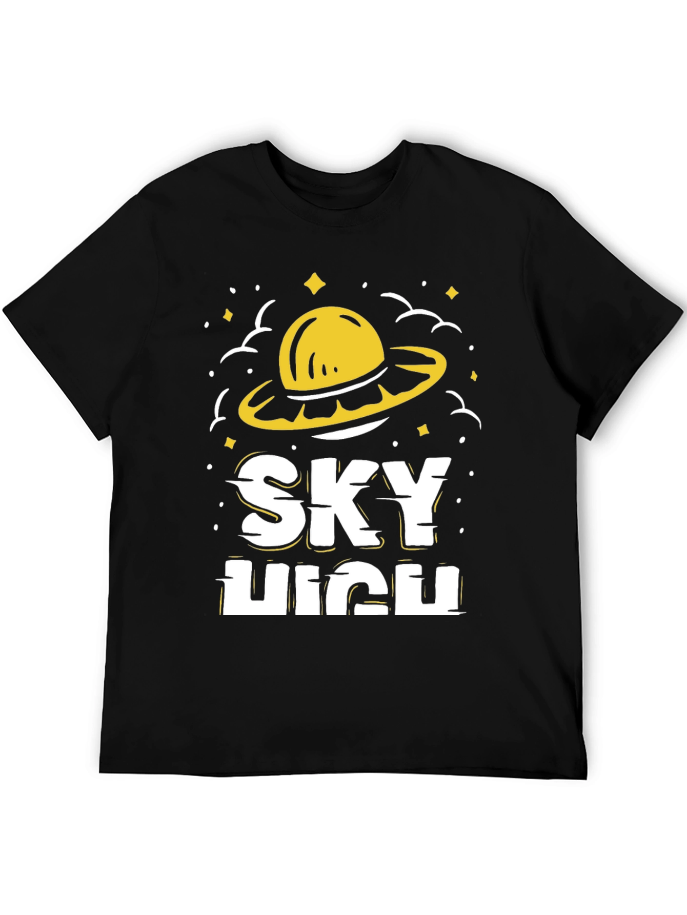 Sky High Graphic Tee - Funky UFO Design