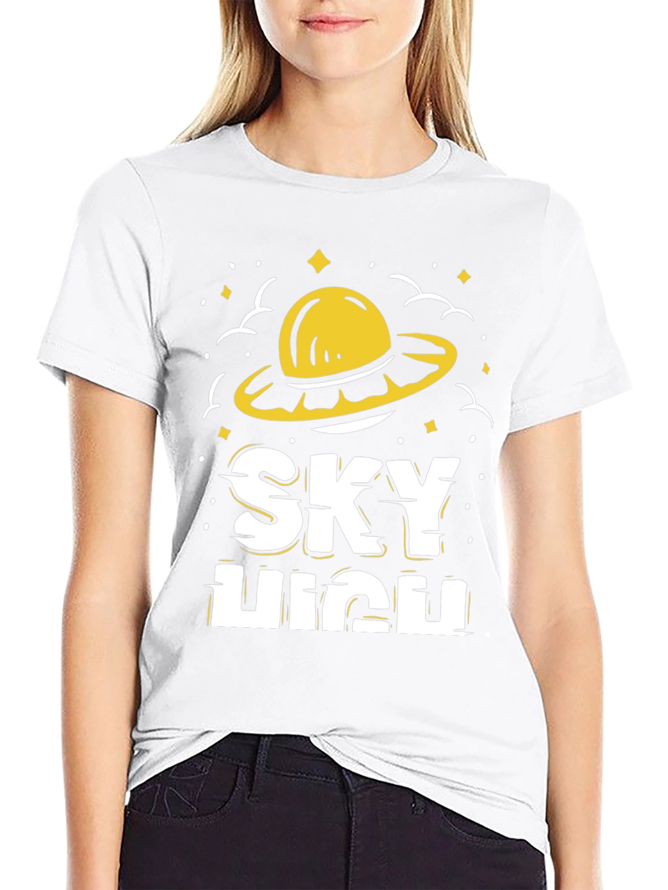 Sky High Graphic Tee - Funky UFO Design