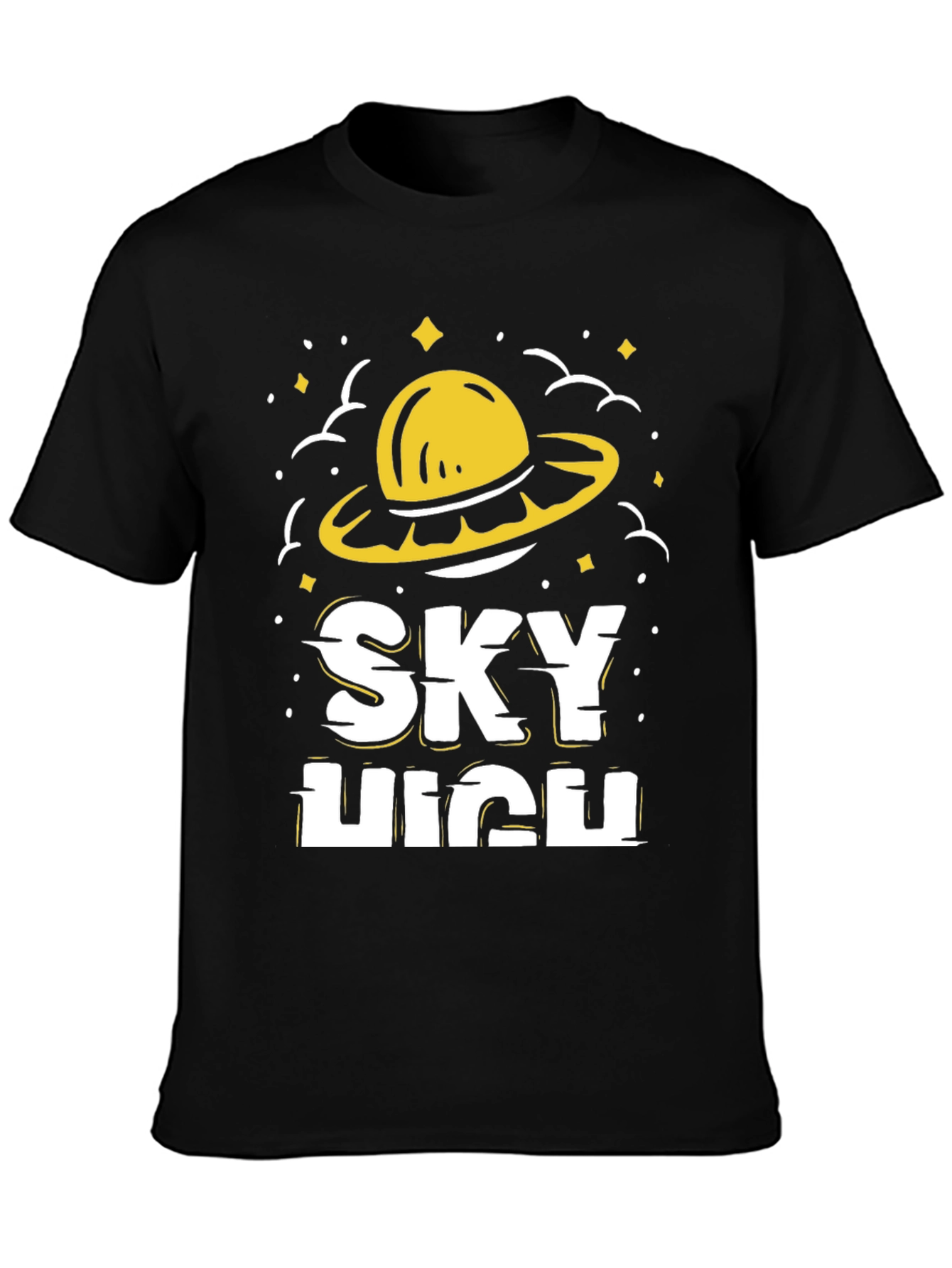Sky High Graphic Tee - Funky UFO Design