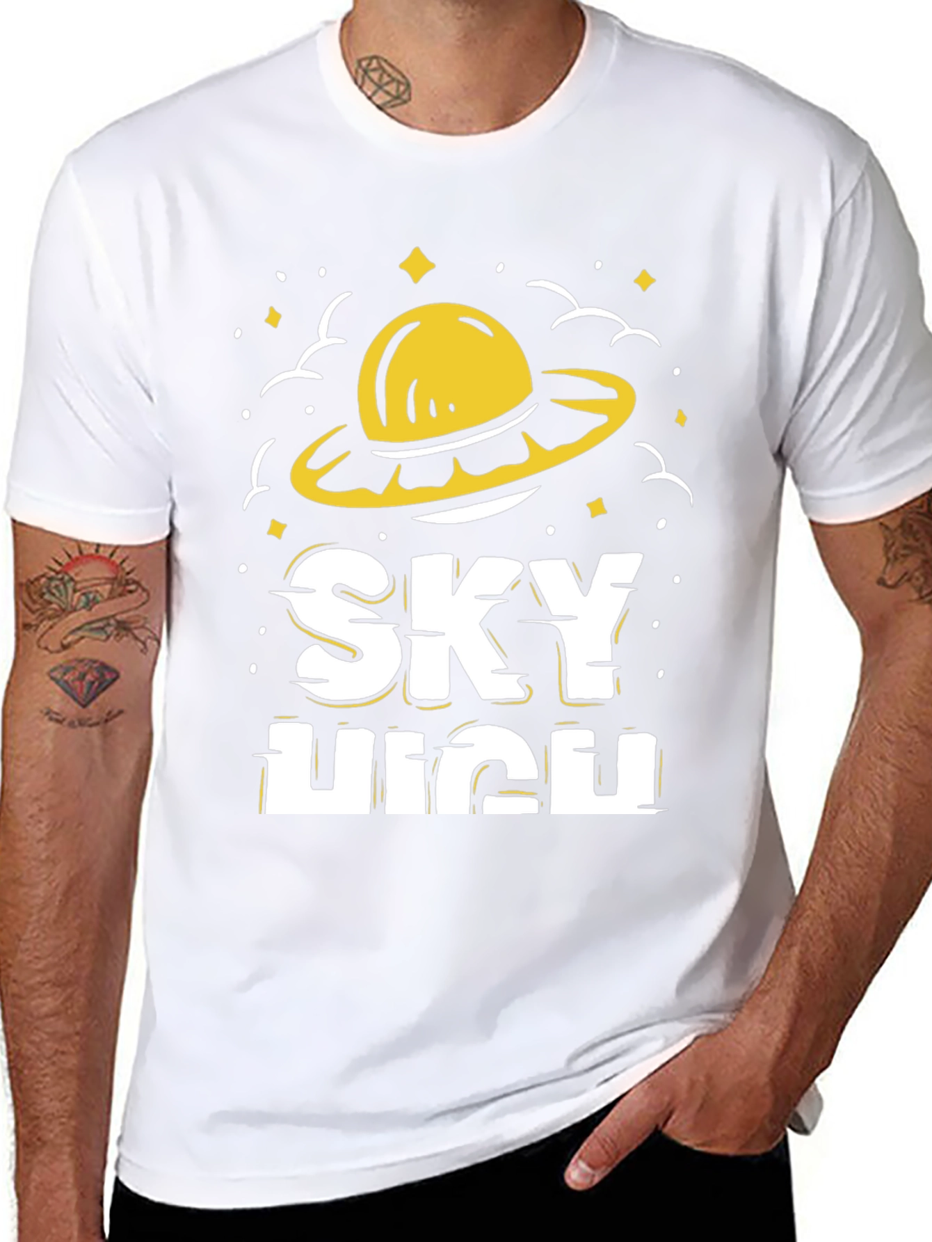 Sky High Graphic Tee - Funky UFO Design