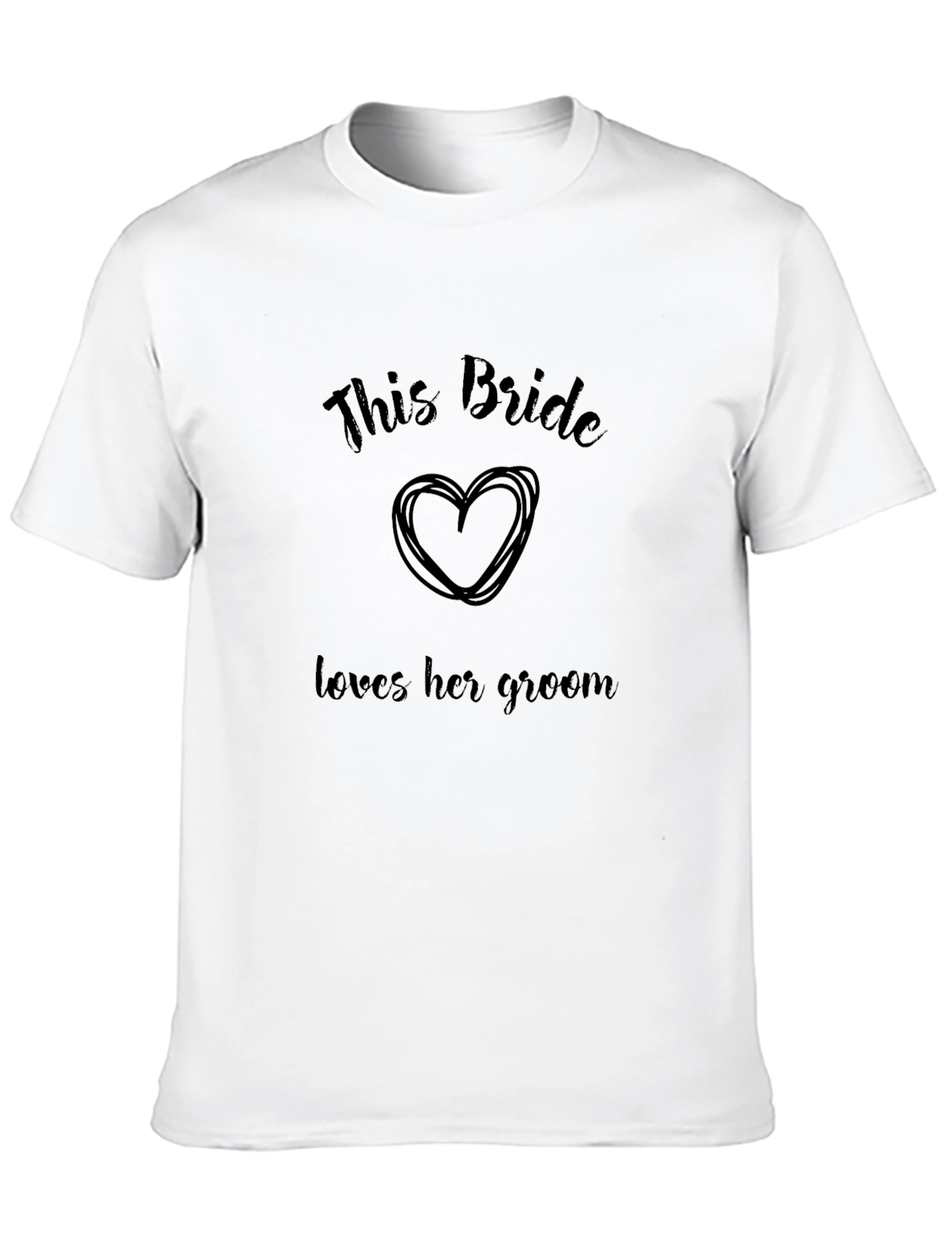 This Bride Loves Her Groom Black T-Shirt