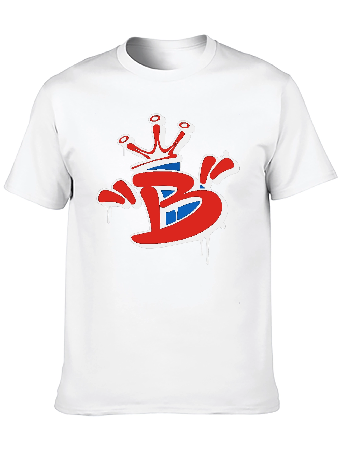 Crown B Graphic Tee - Stylish Black Cotton T-Shirt