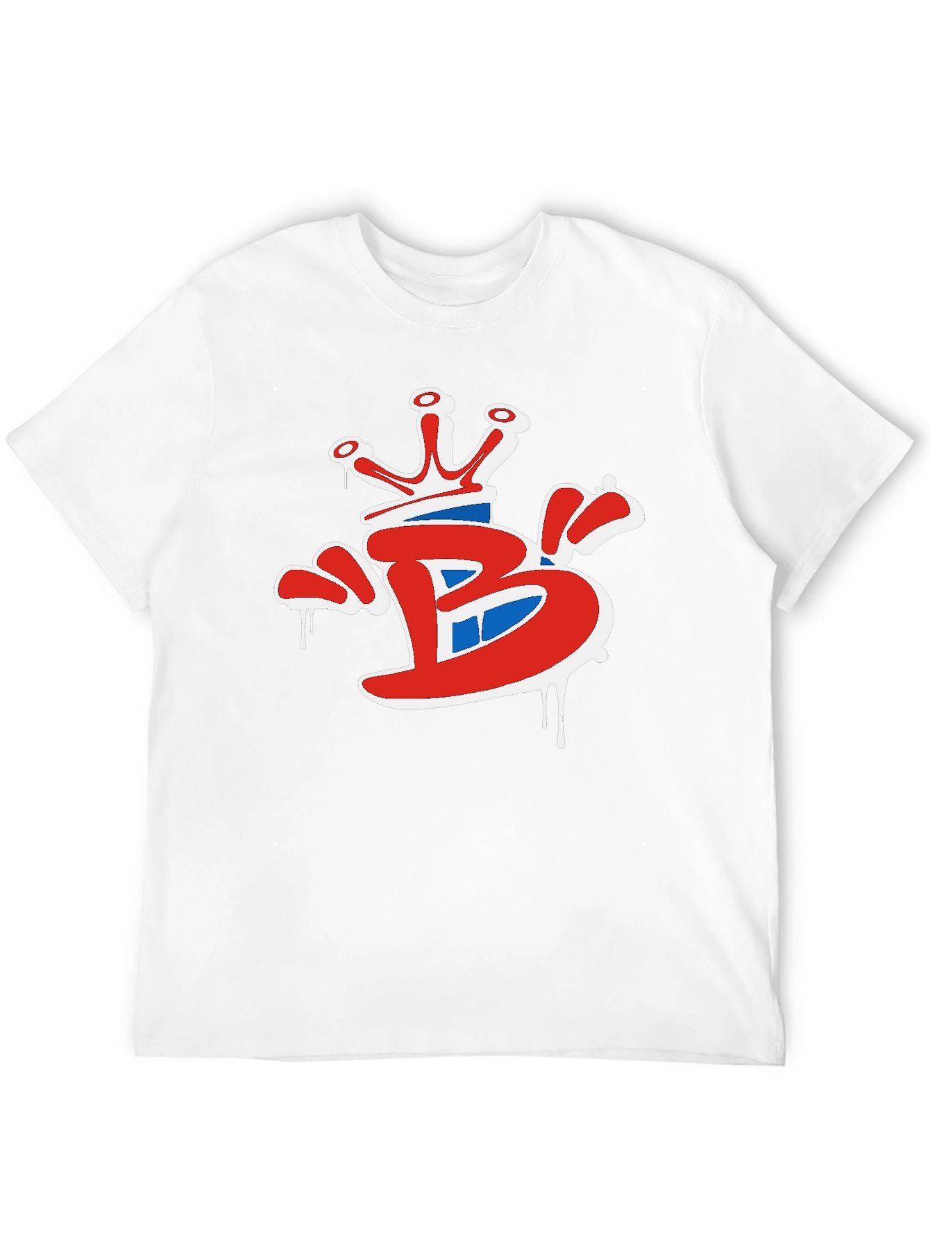 Crown B Graphic Tee - Stylish Black Cotton T-Shirt