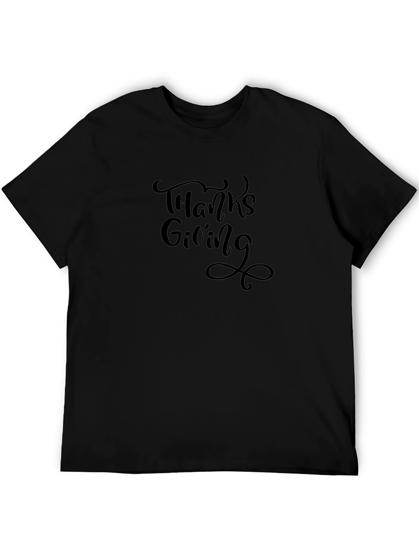 Thanksgiving Graphic Black T-Shirt