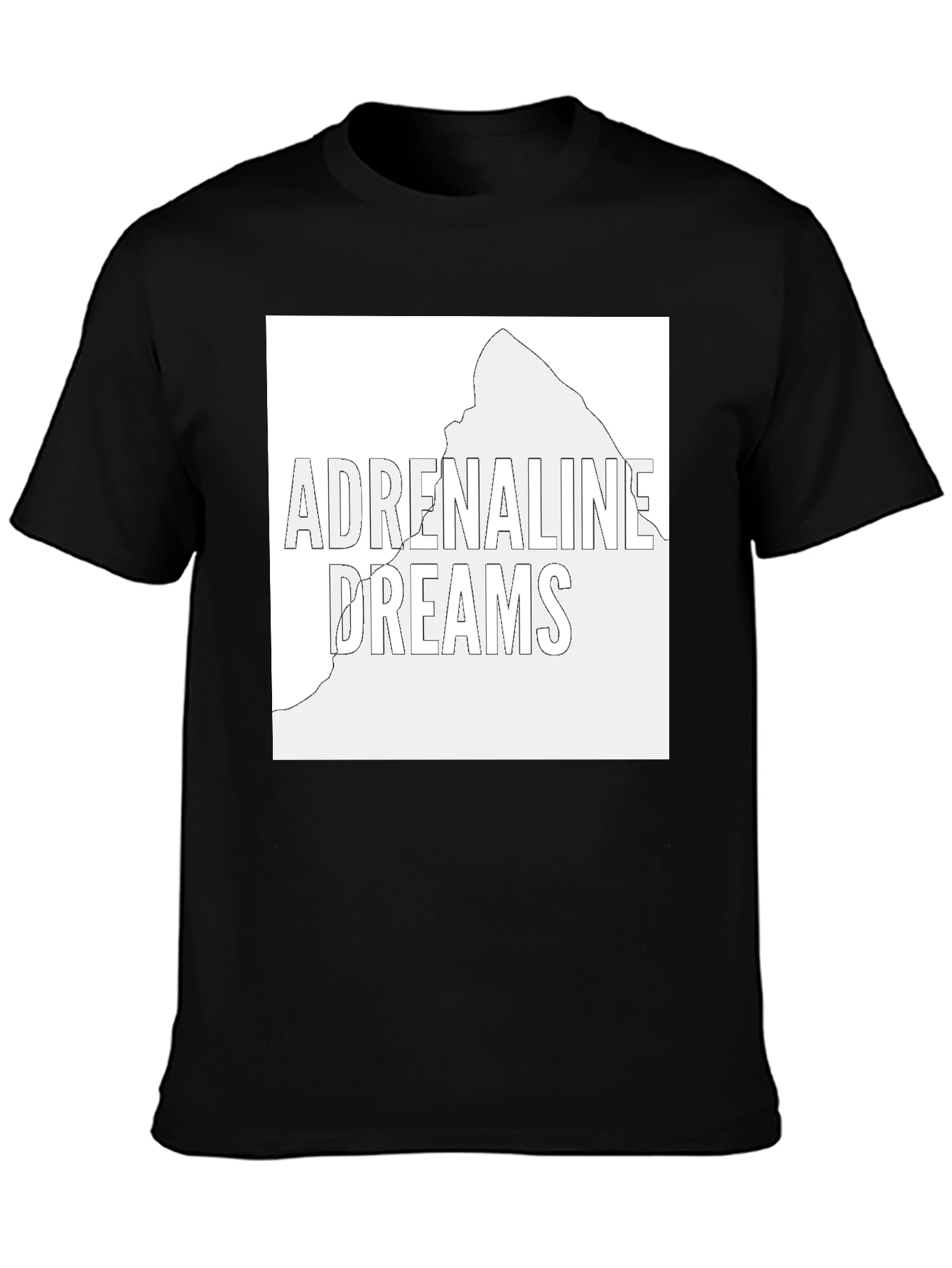 Adrenaline Dreams Graphic Tee - Black Cotton T-Shirt