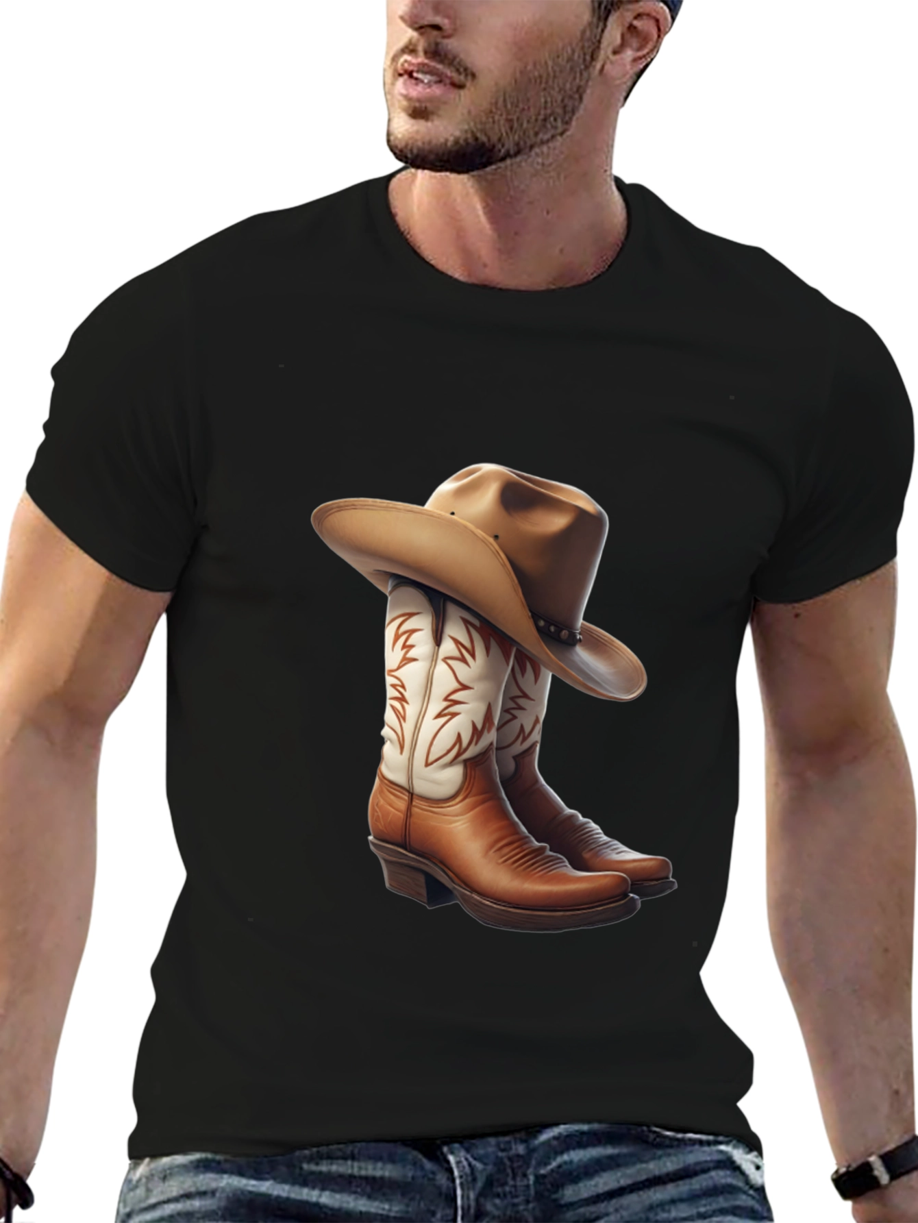 Cowboy Boots & Hat Graphic Tee