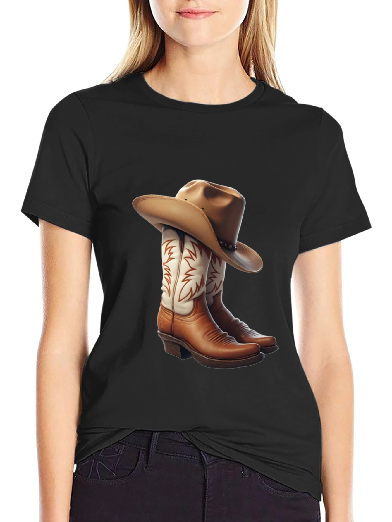 Cowboy Boots & Hat Graphic Tee