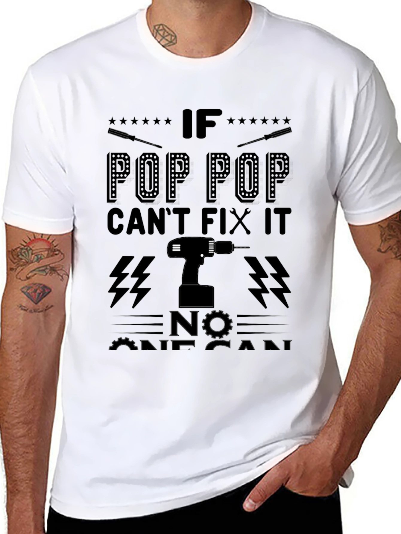 Pop Pop Can Fix It - Graphic T-Shirt
