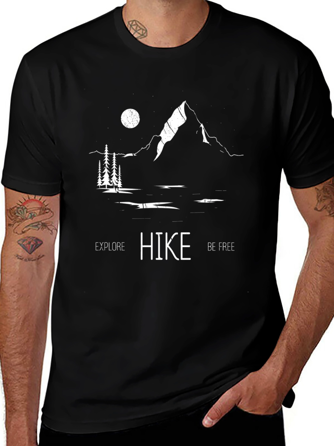 Explore Hike Be Free Graphic Tee