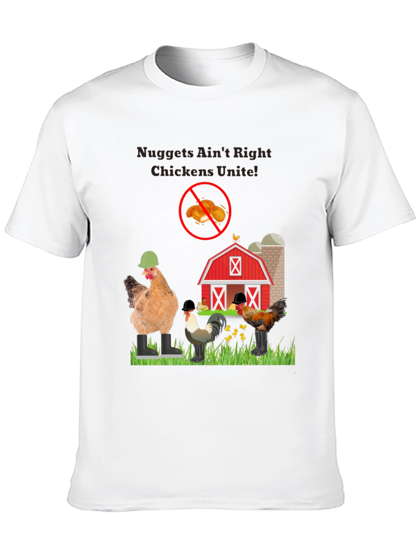 Nuggets Aint Right Chickens Unite! T-Shirt