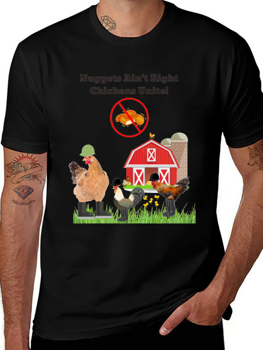 Nuggets Aint Right Chickens Unite! T-Shirt