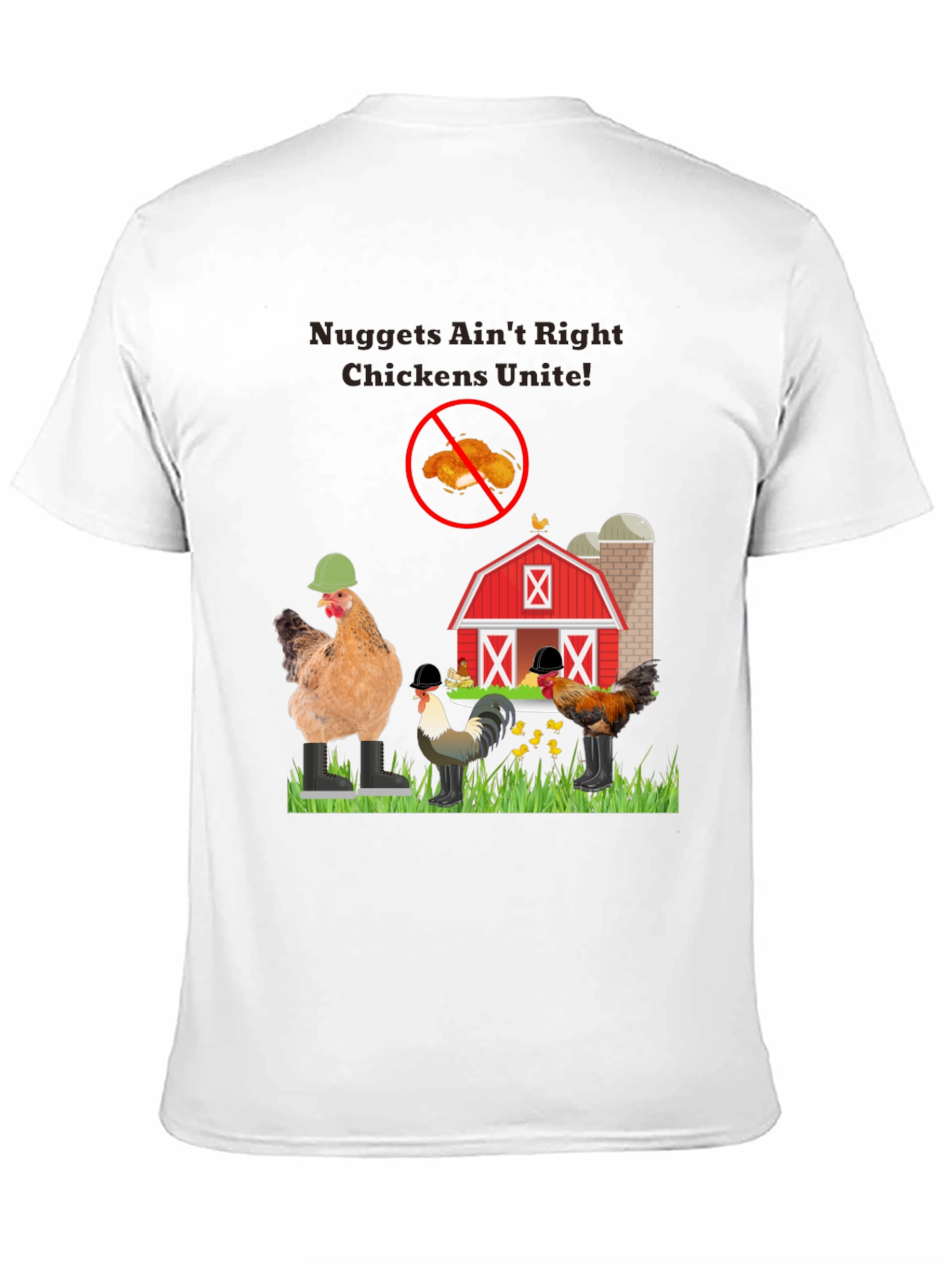 Nuggets Aint Right Chickens Unite! T-Shirt