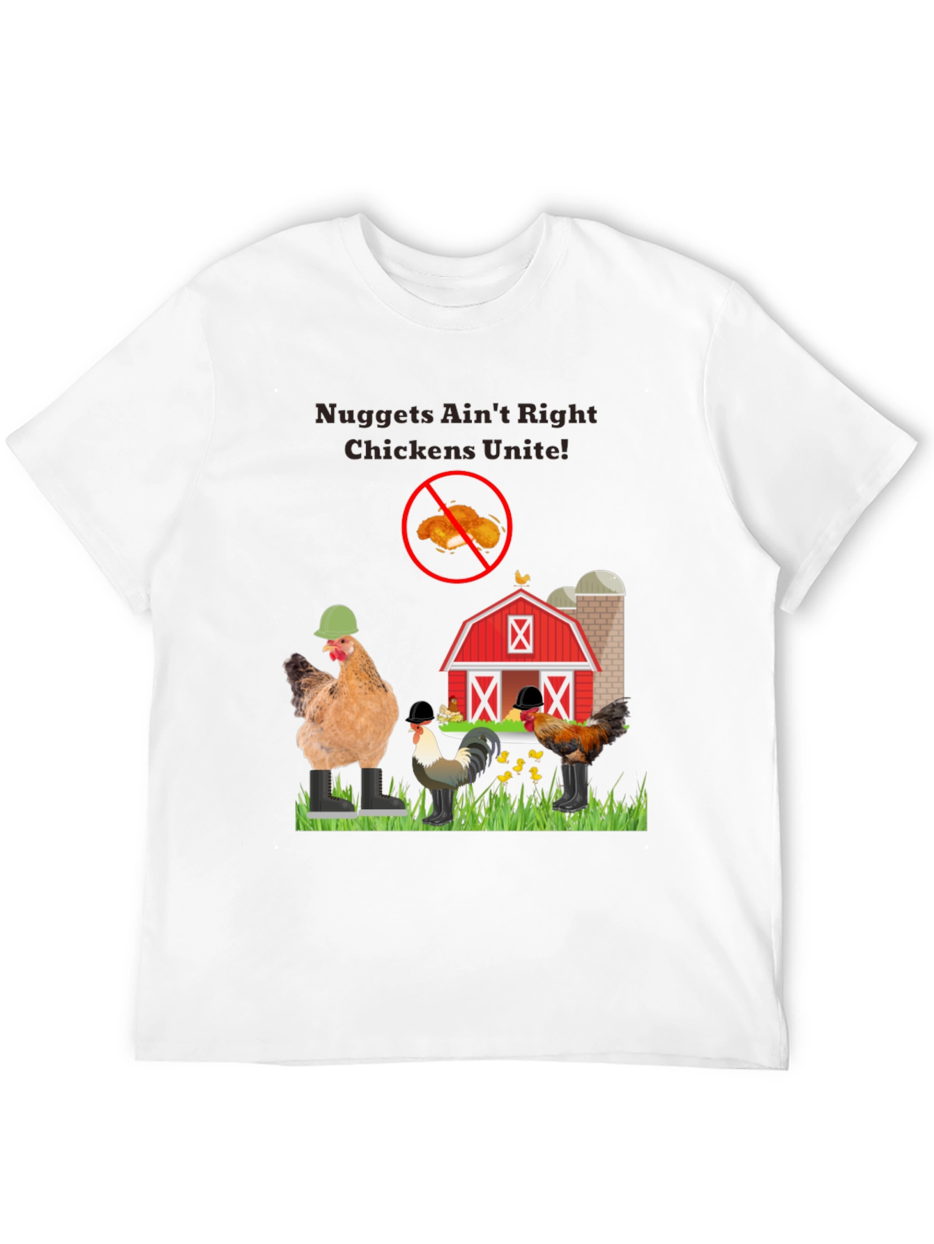 Nuggets Aint Right Chickens Unite! T-Shirt