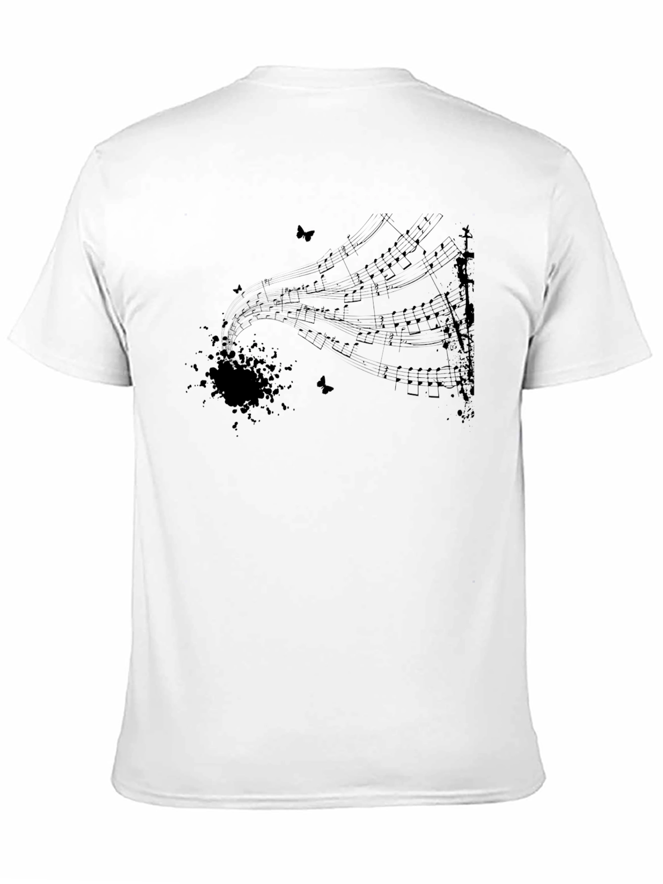 Music Notes T-Shirt - Black Graphic Tee