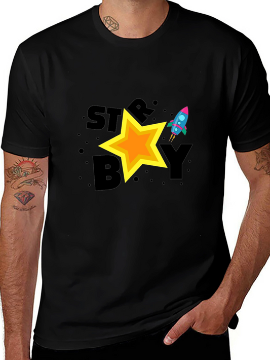 Starboy Graphic Tee - Cool Space Rocket Design