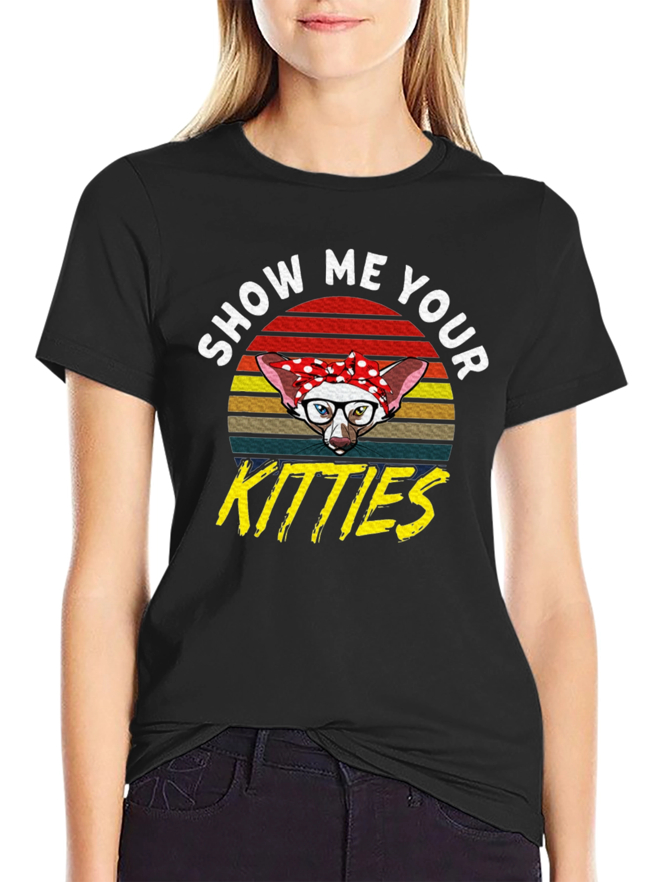 Show Me Your Kitties T-Shirt - Retro Cat Tee