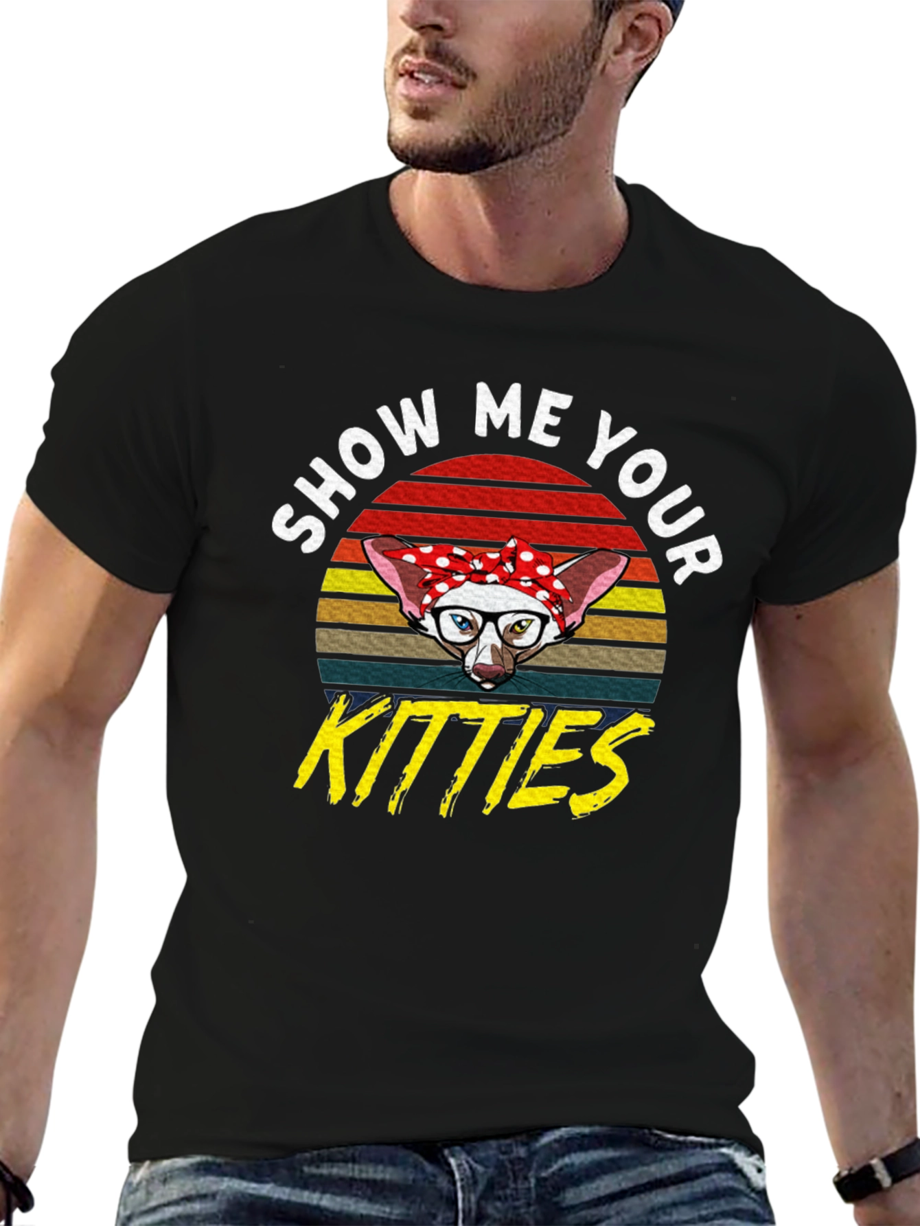 Show Me Your Kitties T-Shirt - Retro Cat Tee