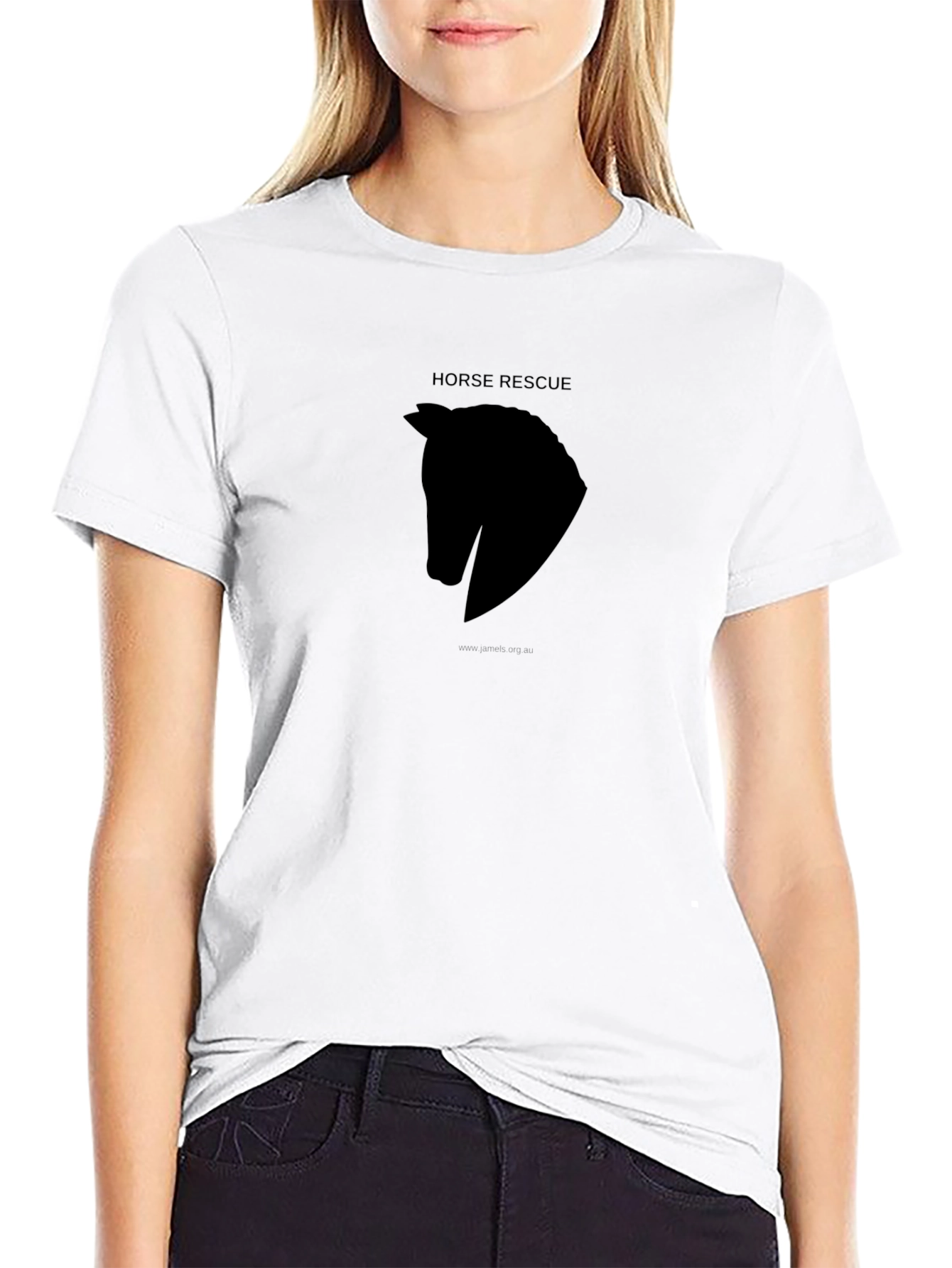 Horse Rescue Black Tee