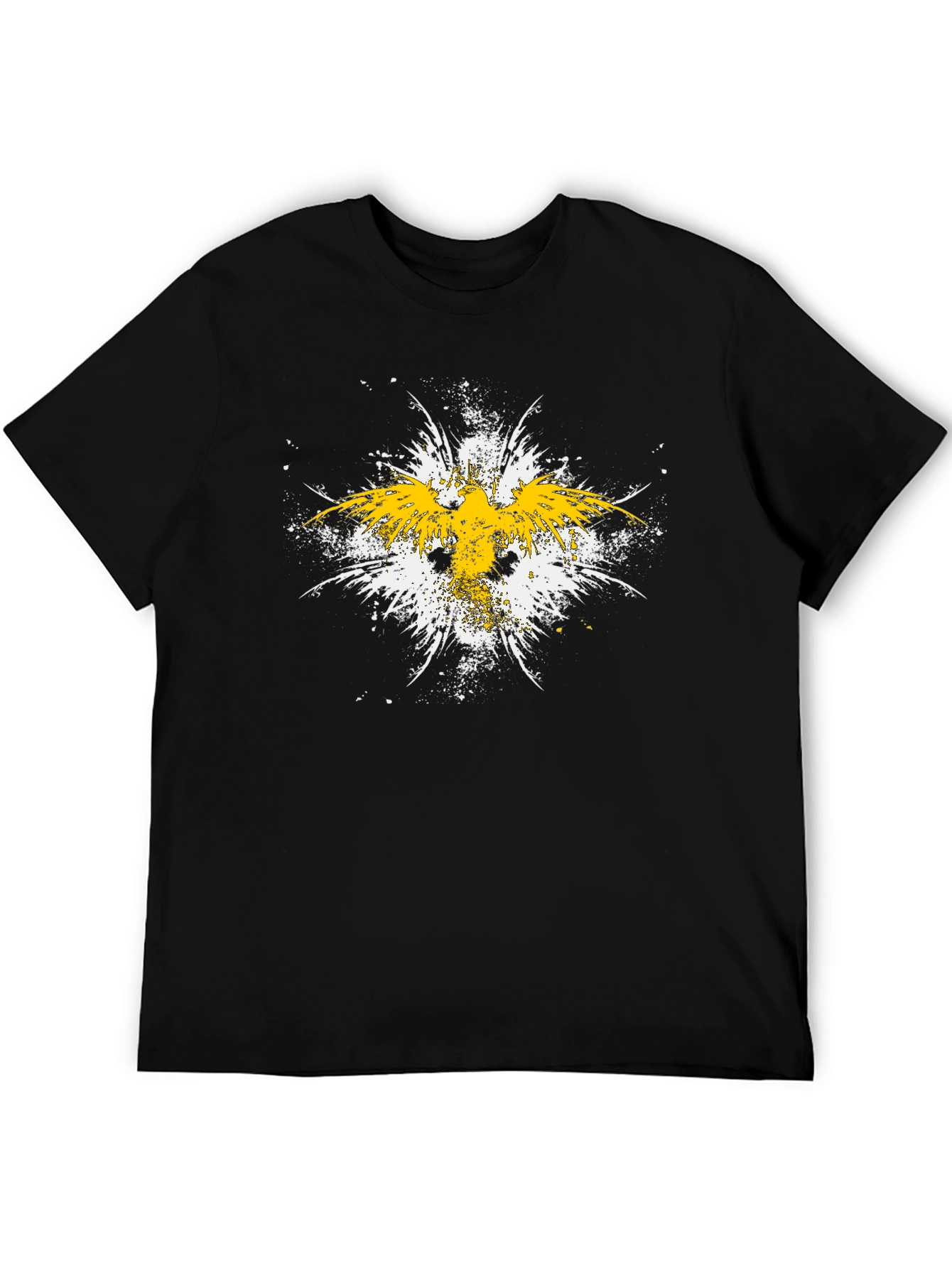 Abstract Eagle Graphic Black T-Shirt