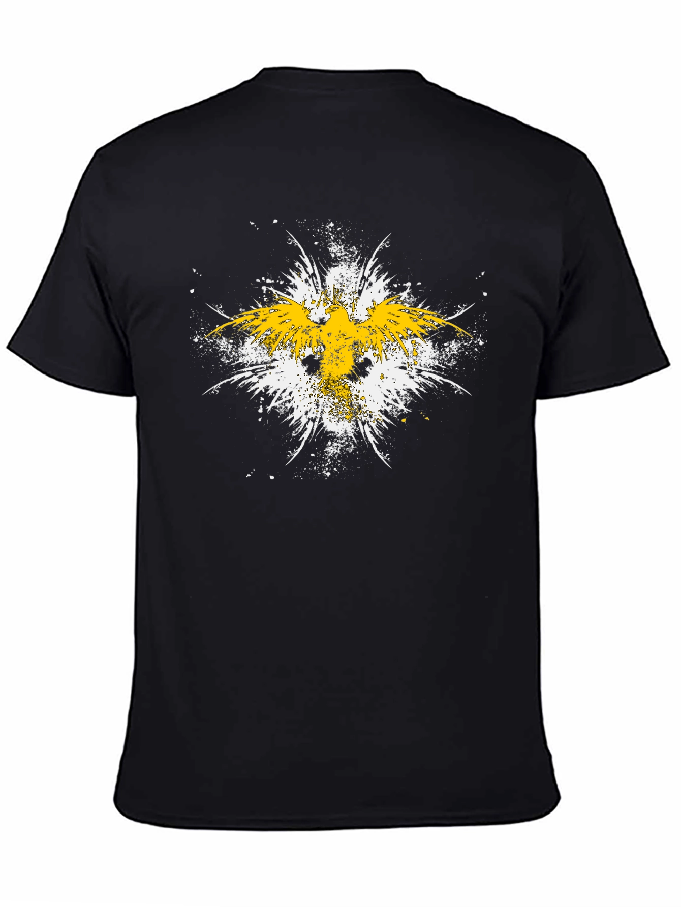 Abstract Eagle Graphic Black T-Shirt