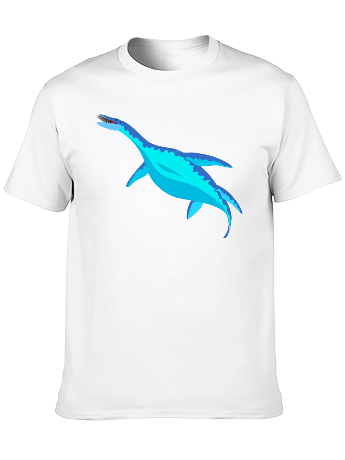 Cool Plesiosaur Graphic Tee - Black Cotton T-Shirt