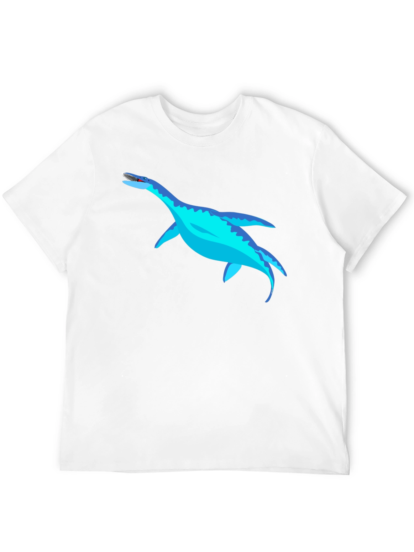 Cool Plesiosaur Graphic Tee - Black Cotton T-Shirt
