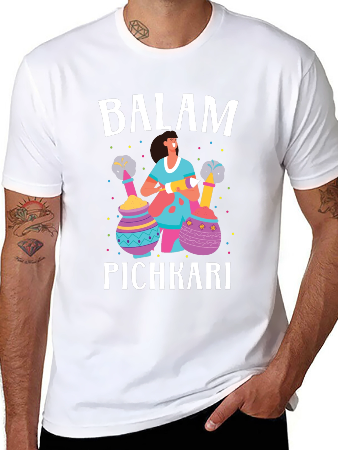 Balam Pichkari Holi Festival Graphic Tee