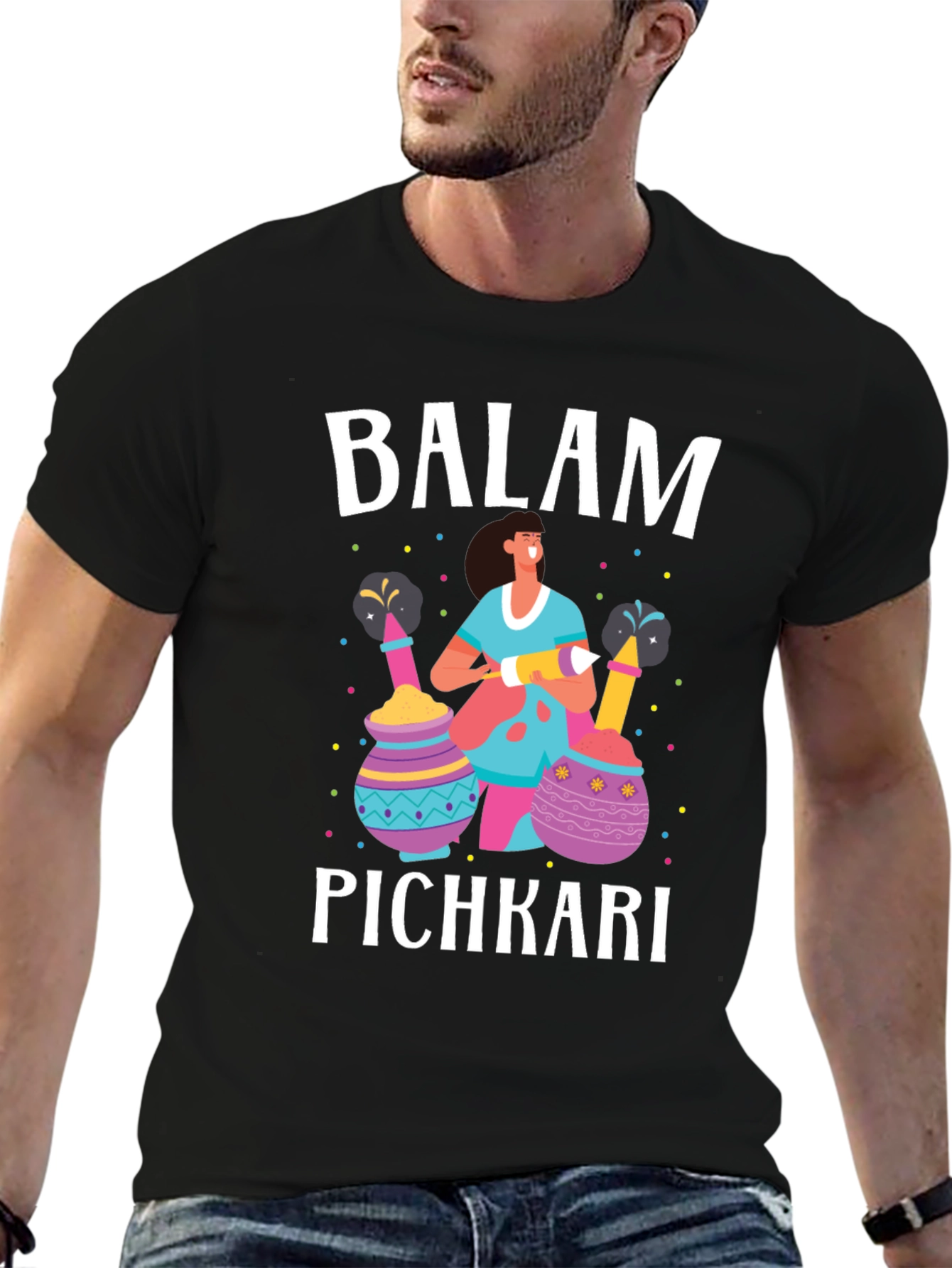 Balam Pichkari Holi Festival Graphic Tee