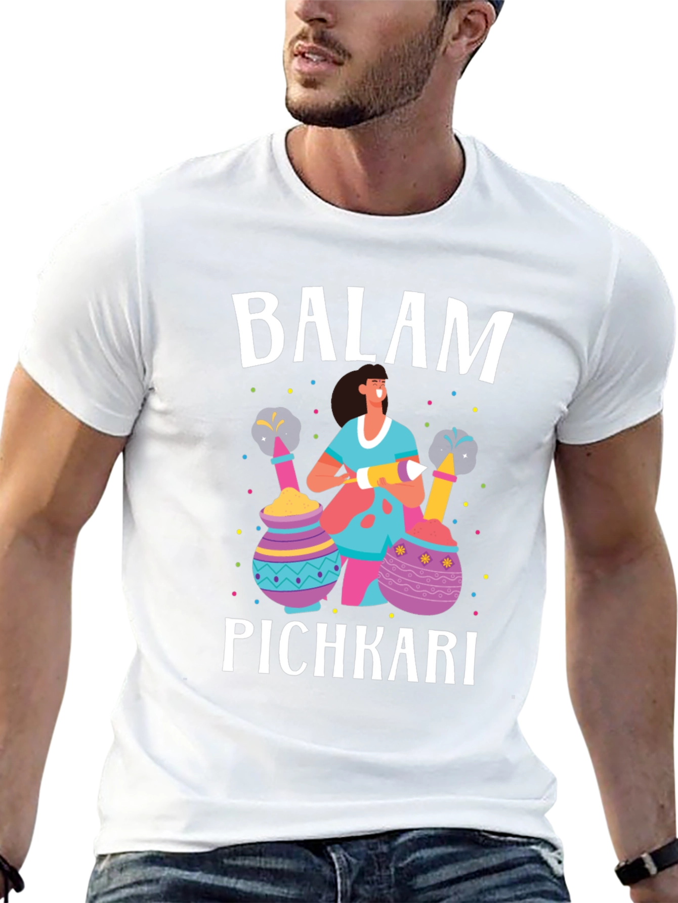 Balam Pichkari Holi Festival Graphic Tee