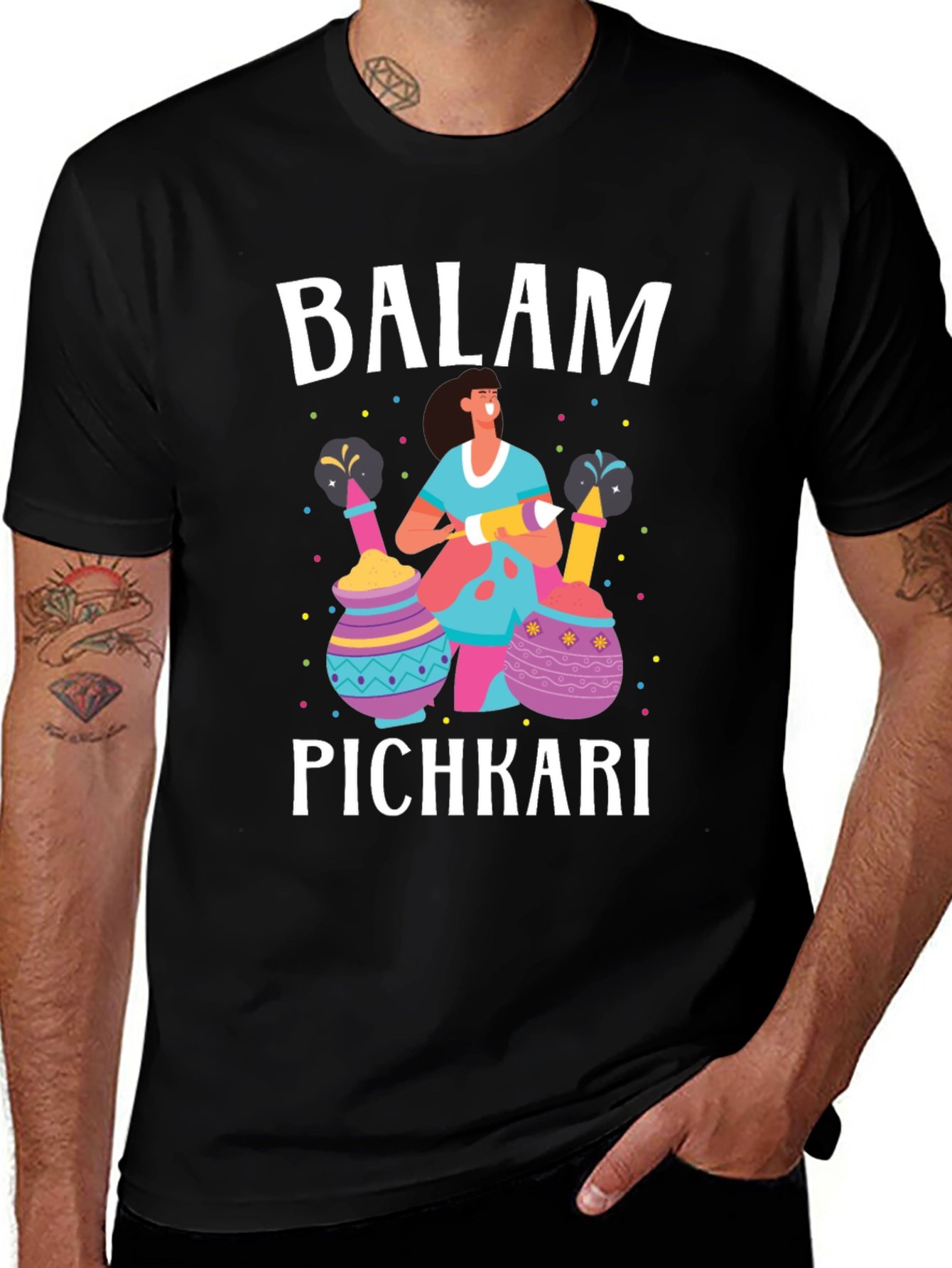 Balam Pichkari Holi Festival Graphic Tee