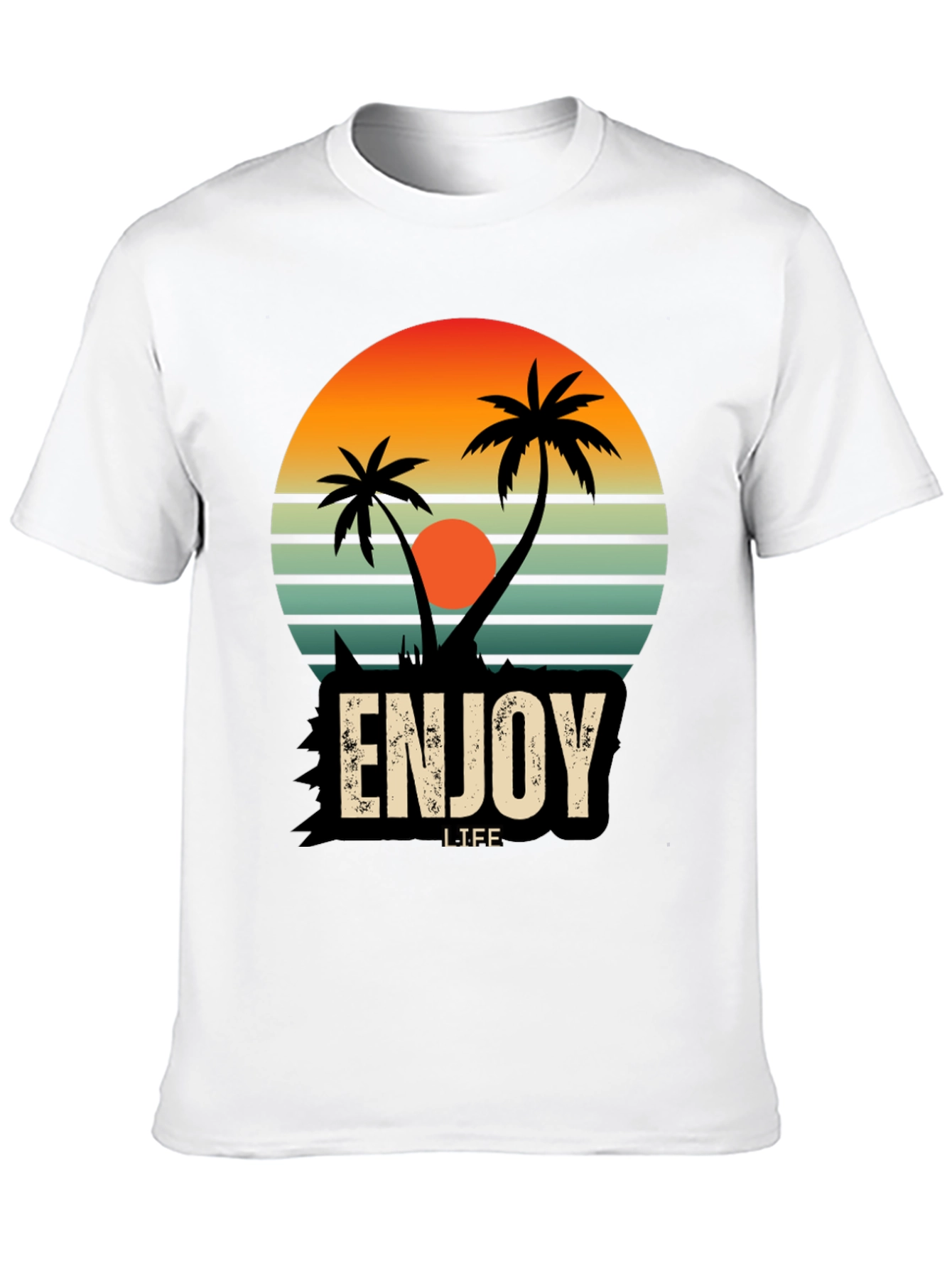 Enjoy Life Palm Tree Graphic T-Shirt