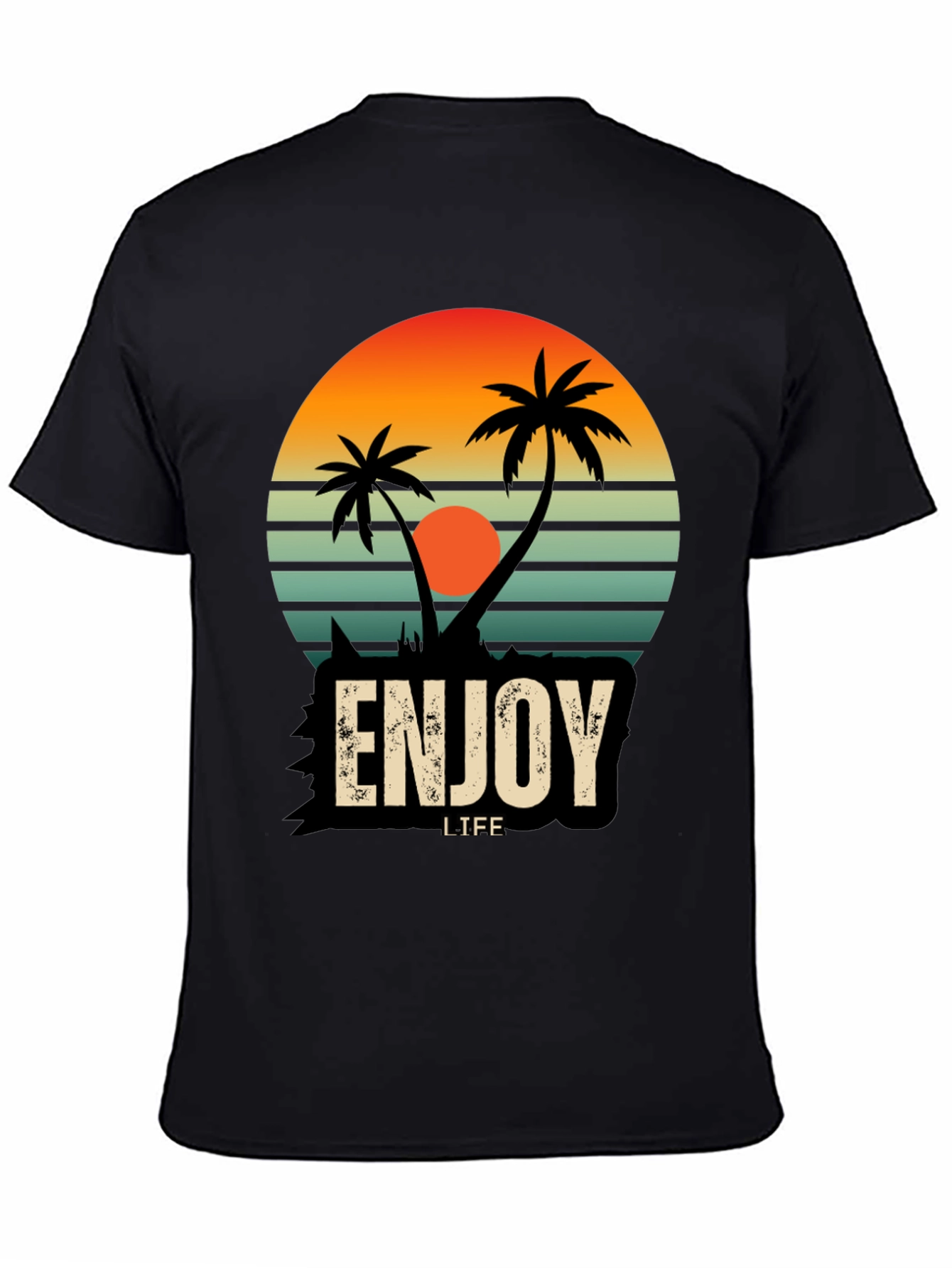 Enjoy Life Palm Tree Graphic T-Shirt