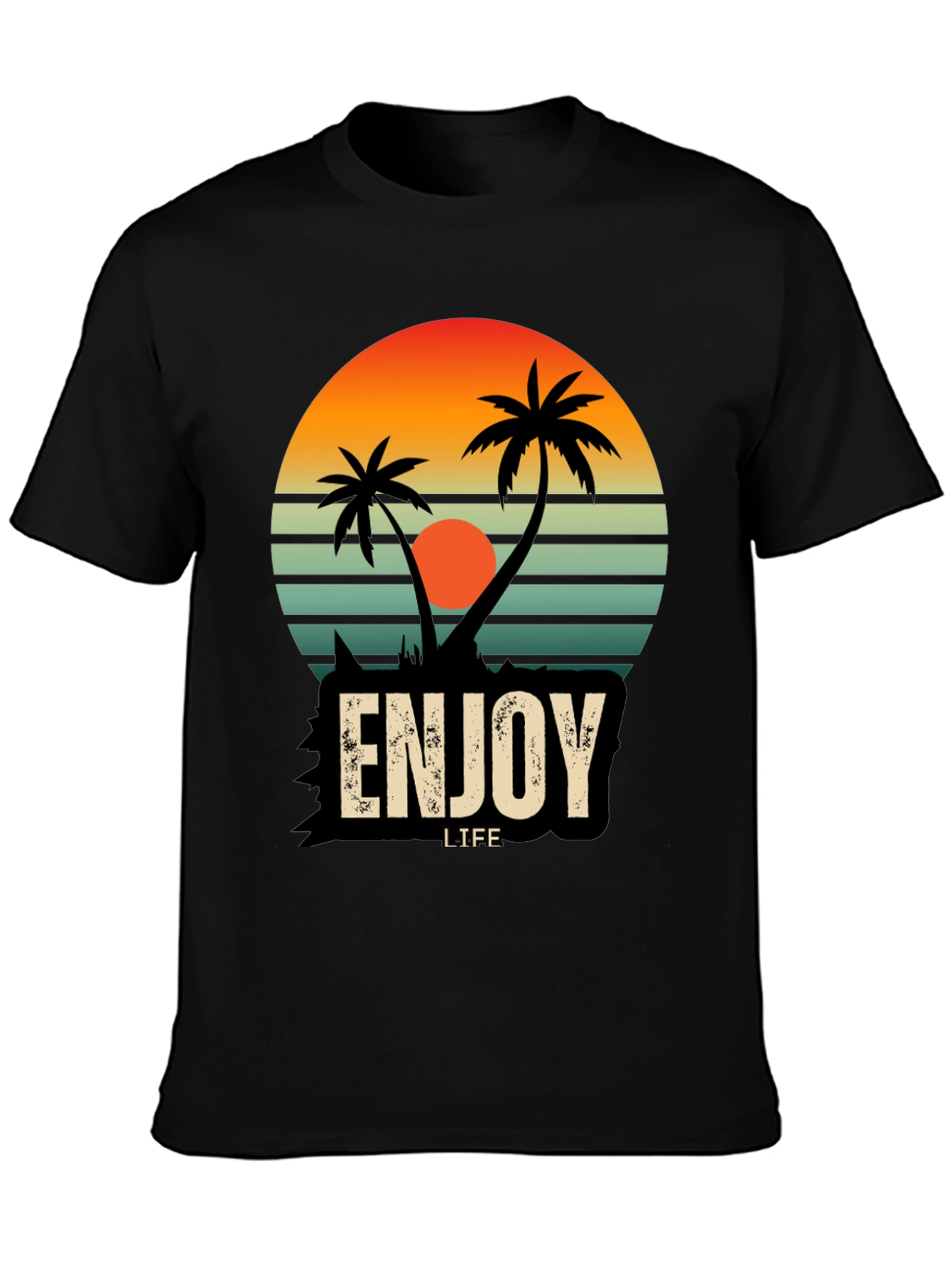 Enjoy Life Palm Tree Graphic T-Shirt