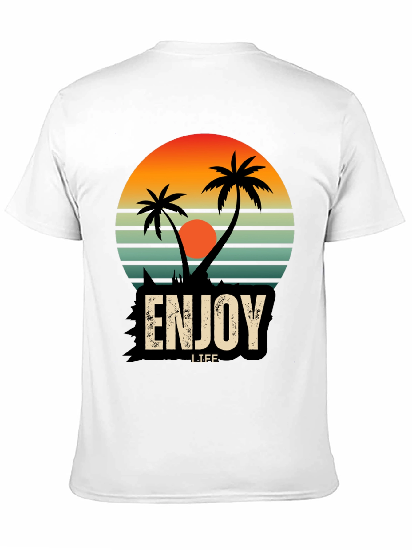 Enjoy Life Palm Tree Graphic T-Shirt