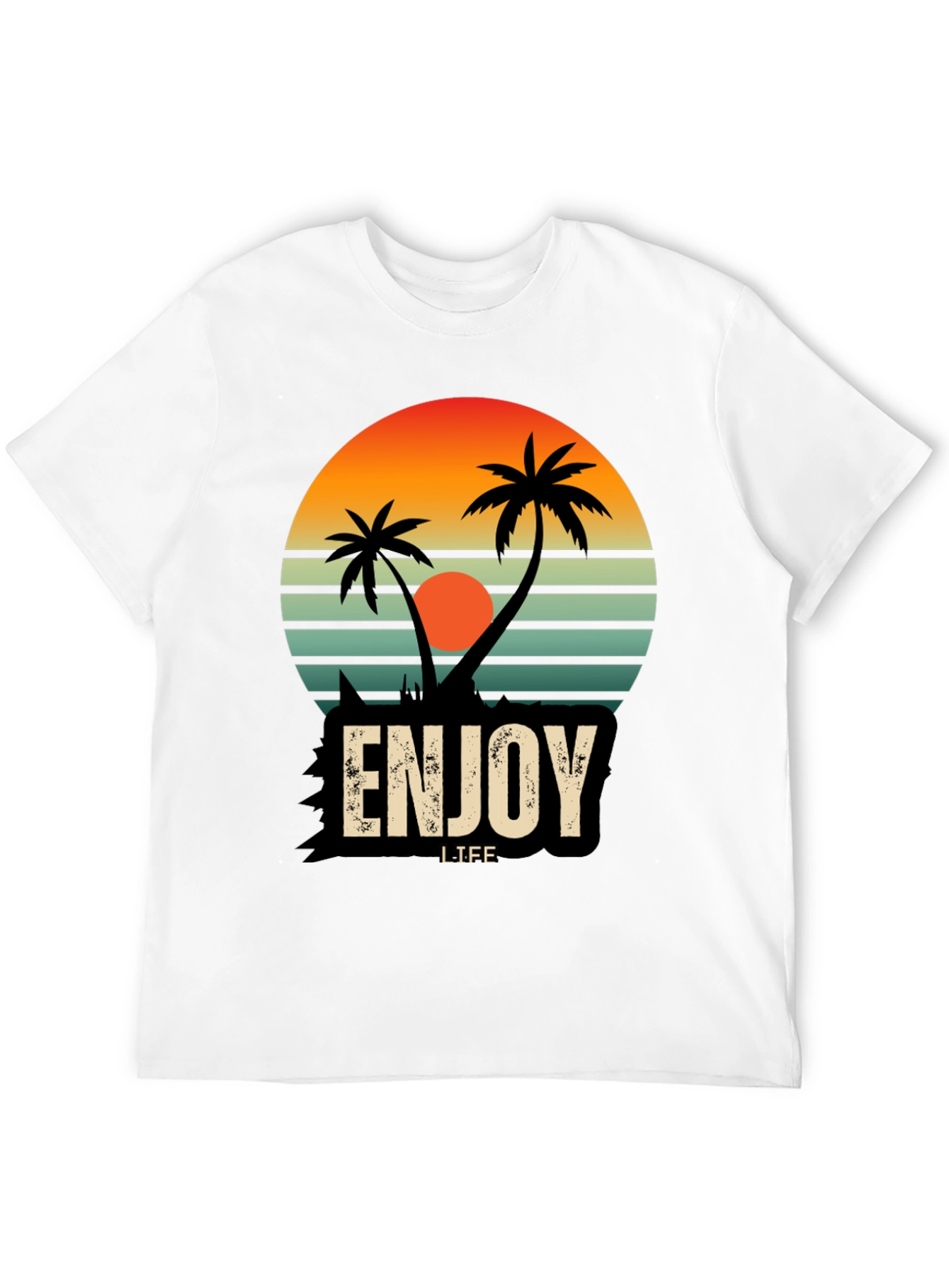 Enjoy Life Palm Tree Graphic T-Shirt