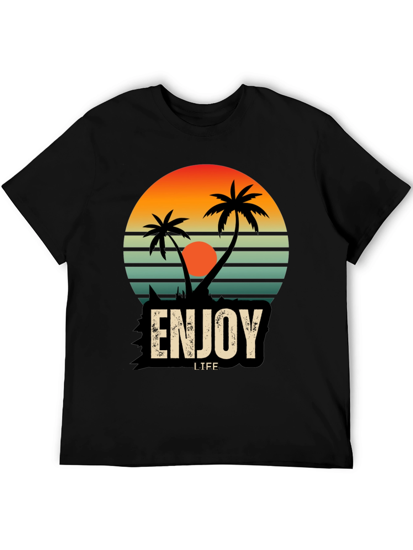 Enjoy Life Palm Tree Graphic T-Shirt