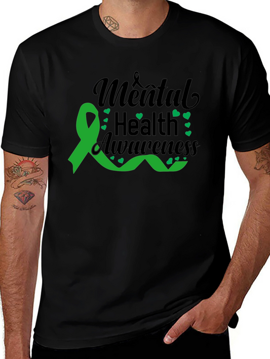 Mental Health Awareness Ribbon Graphic T-Shirt