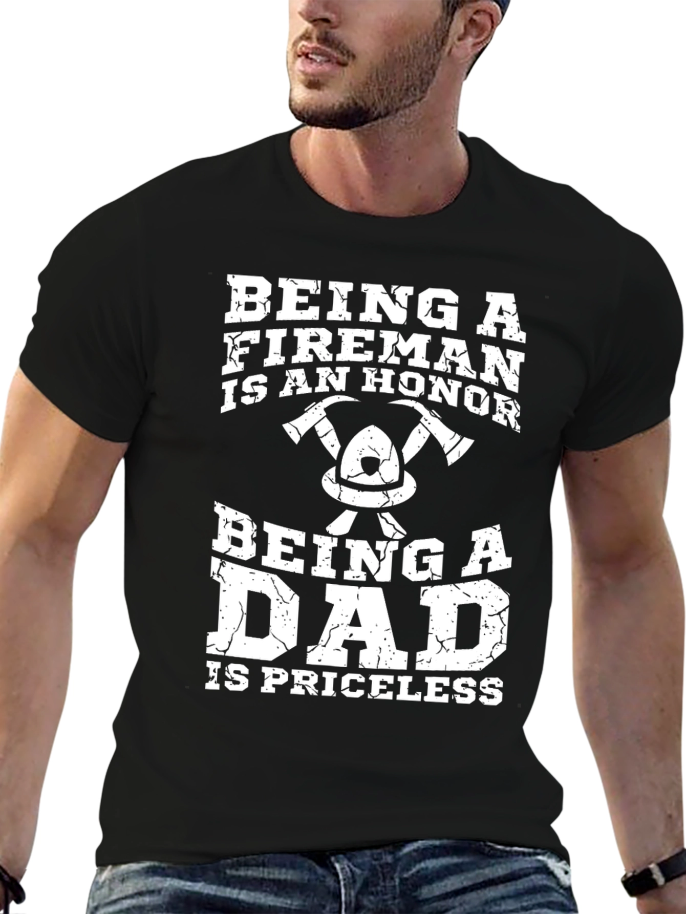 Fireman Dad T-Shirt - Honor & Priceless