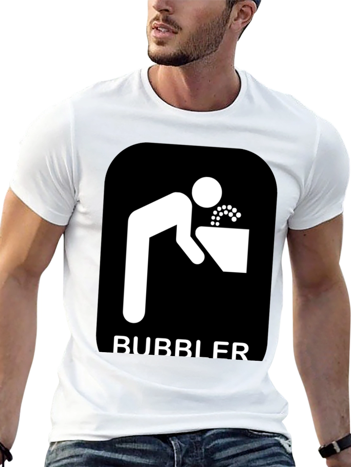 Bubbler Graphic Tee - Novelty Drinking Fountain Design
