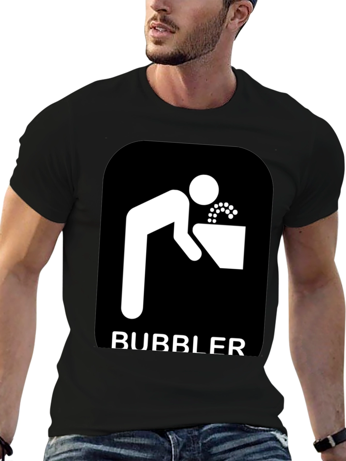 Bubbler Graphic Tee - Novelty Drinking Fountain Design