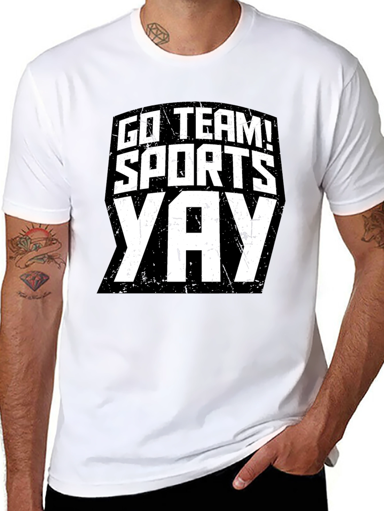 Go Team! Sports Yay! Black T-Shirt