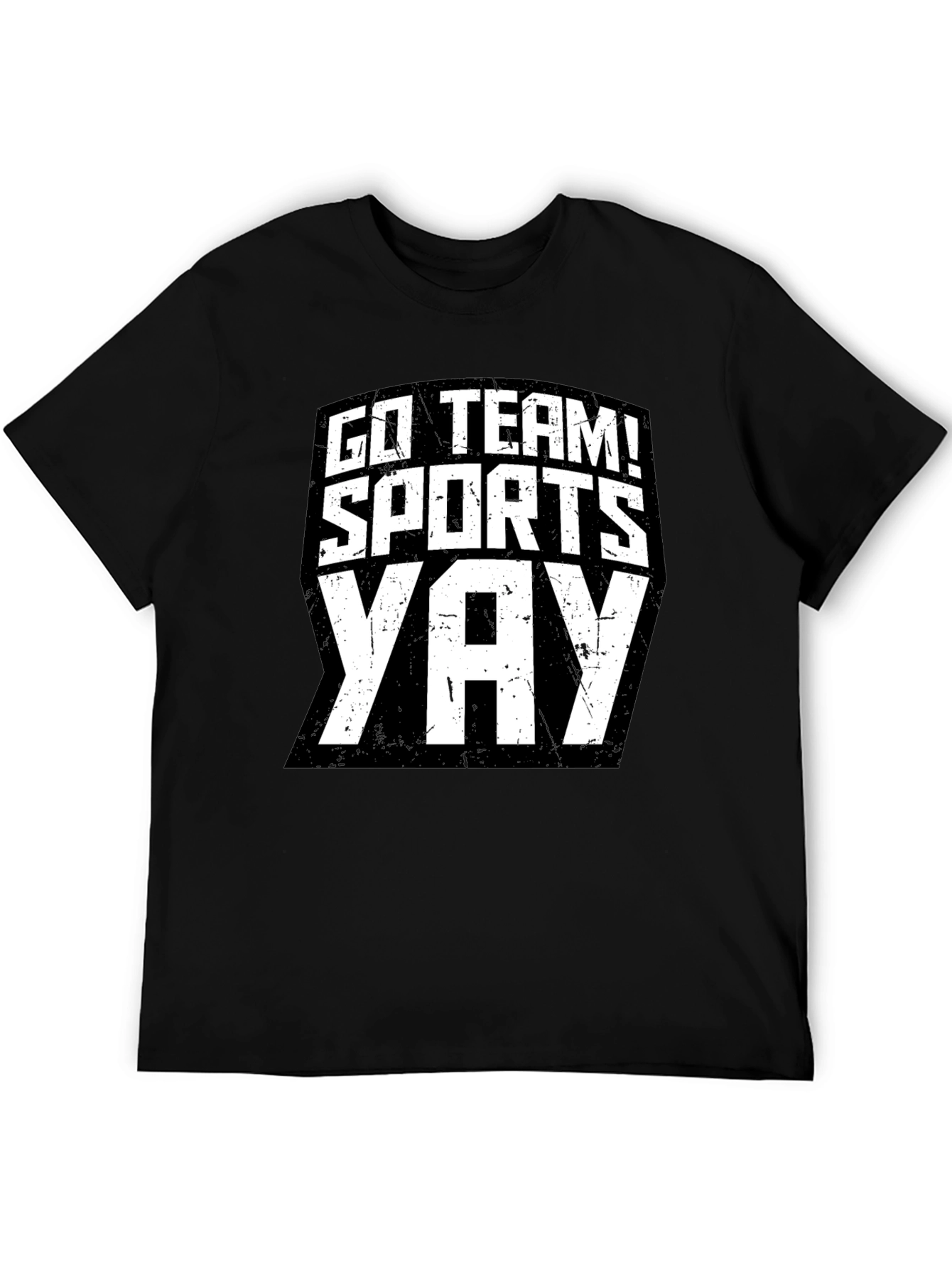 Go Team! Sports Yay! Black T-Shirt