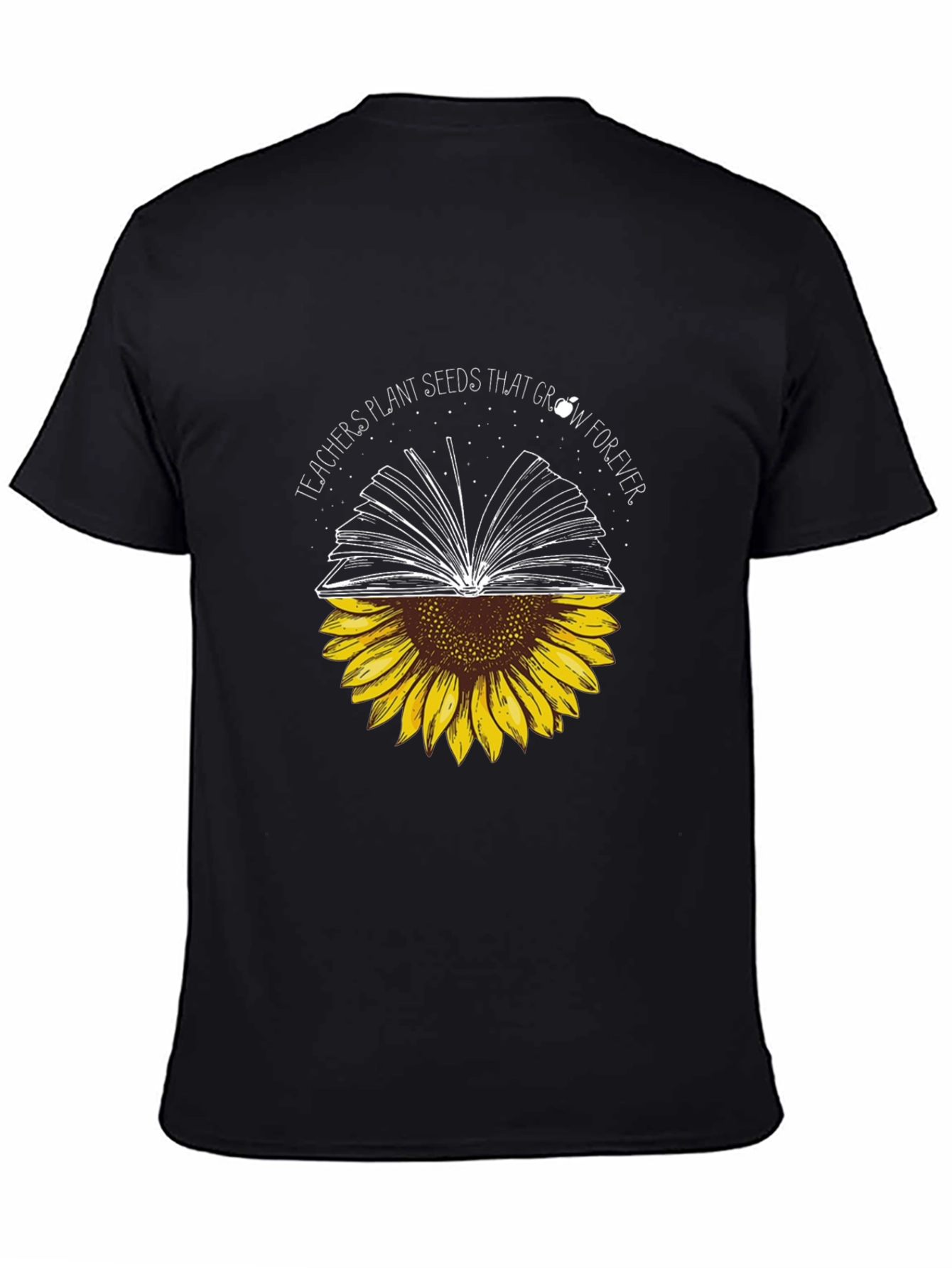 Teachers Plant Seeds Sunflower Book T-Shirt