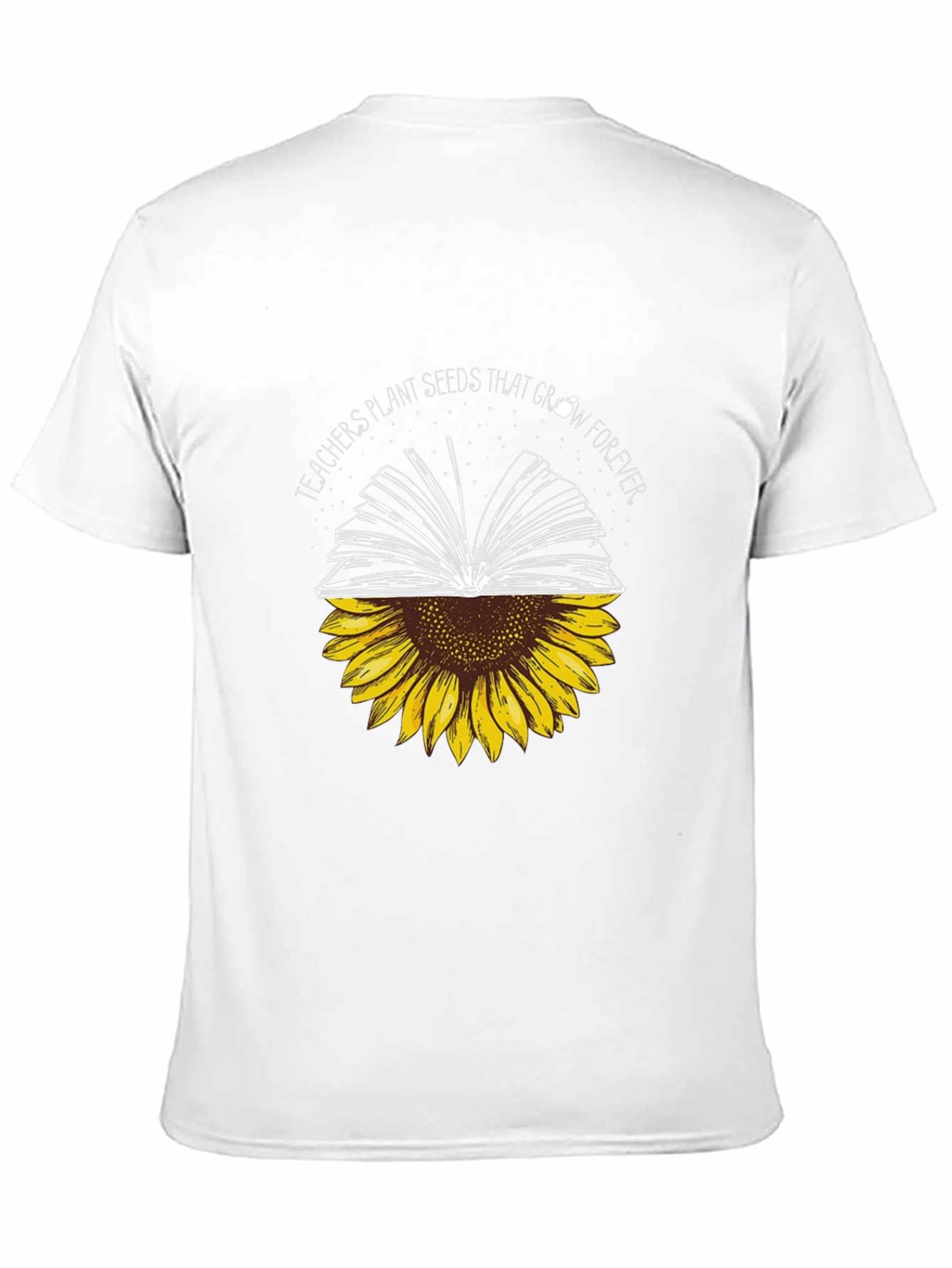 Teachers Plant Seeds Sunflower Book T-Shirt