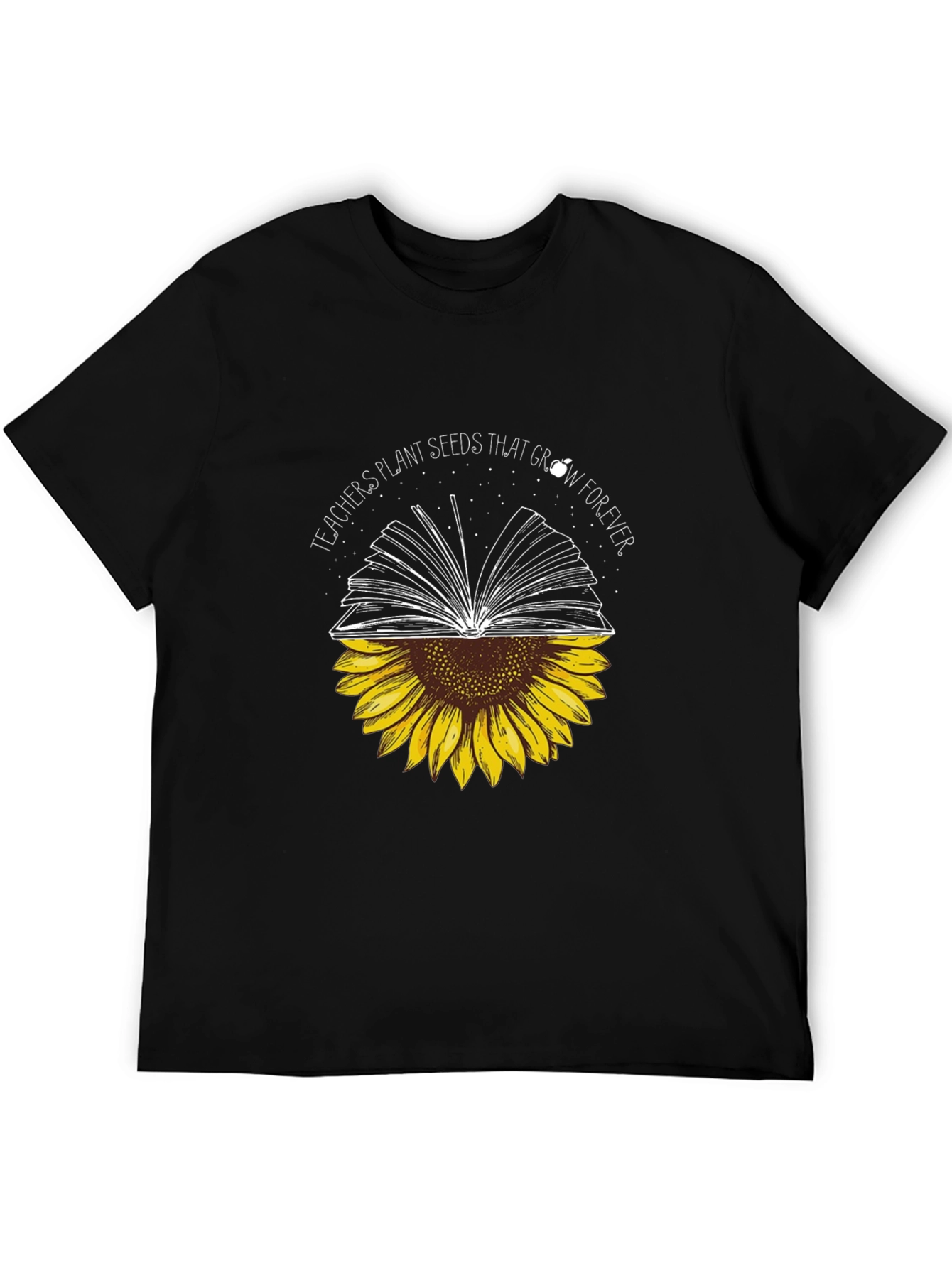 Teachers Plant Seeds Sunflower Book T-Shirt