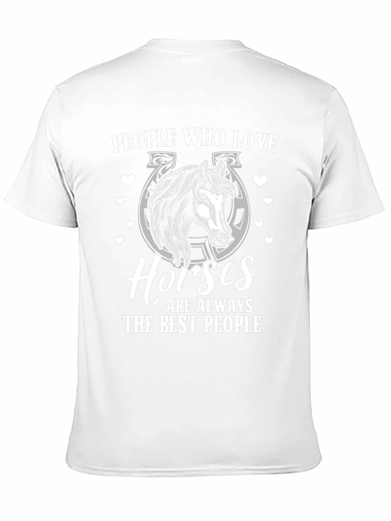 People Who Love Horses Black Graphic Tee