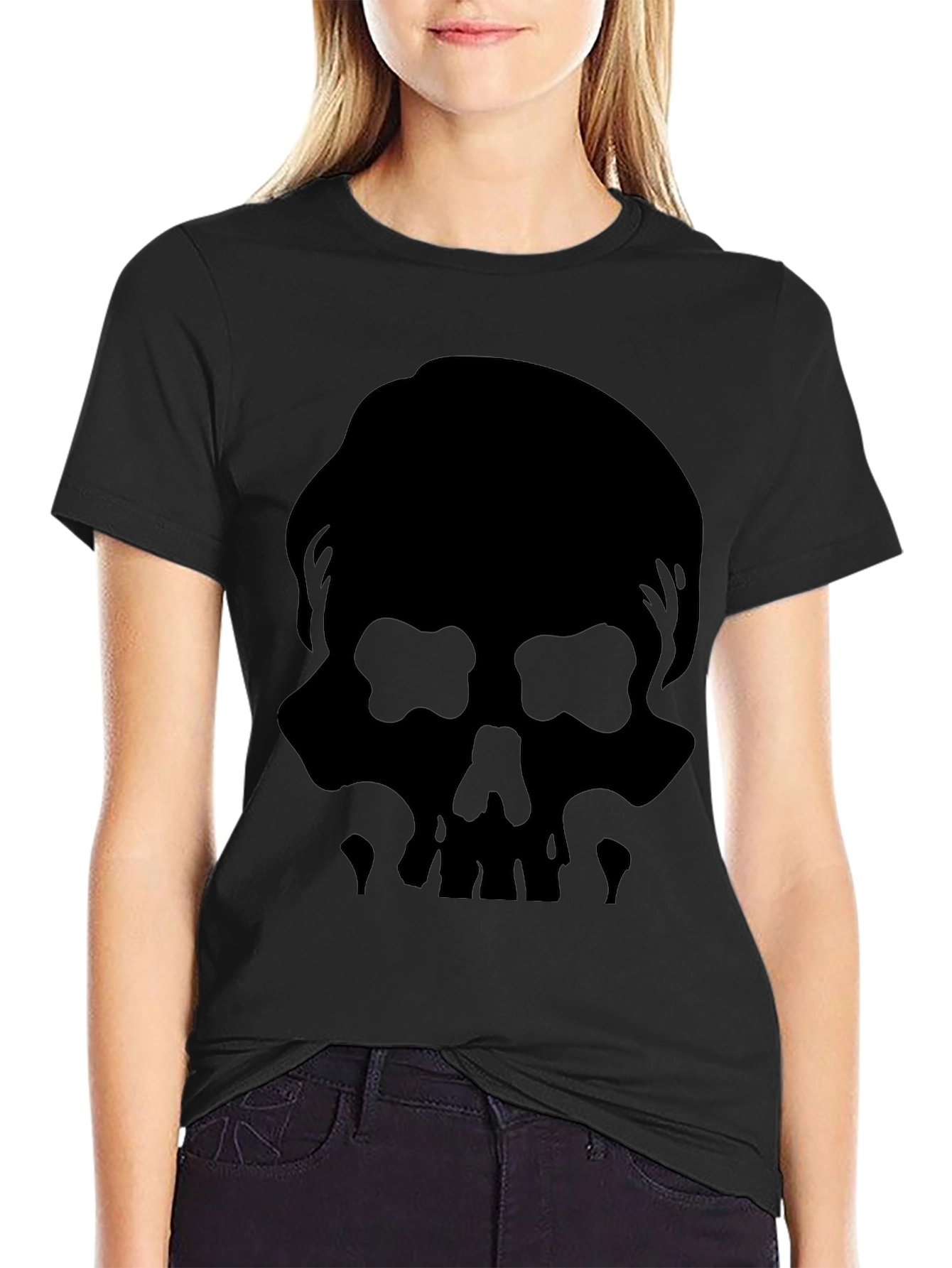 Skull Silhouette Graphic Tee - Mens