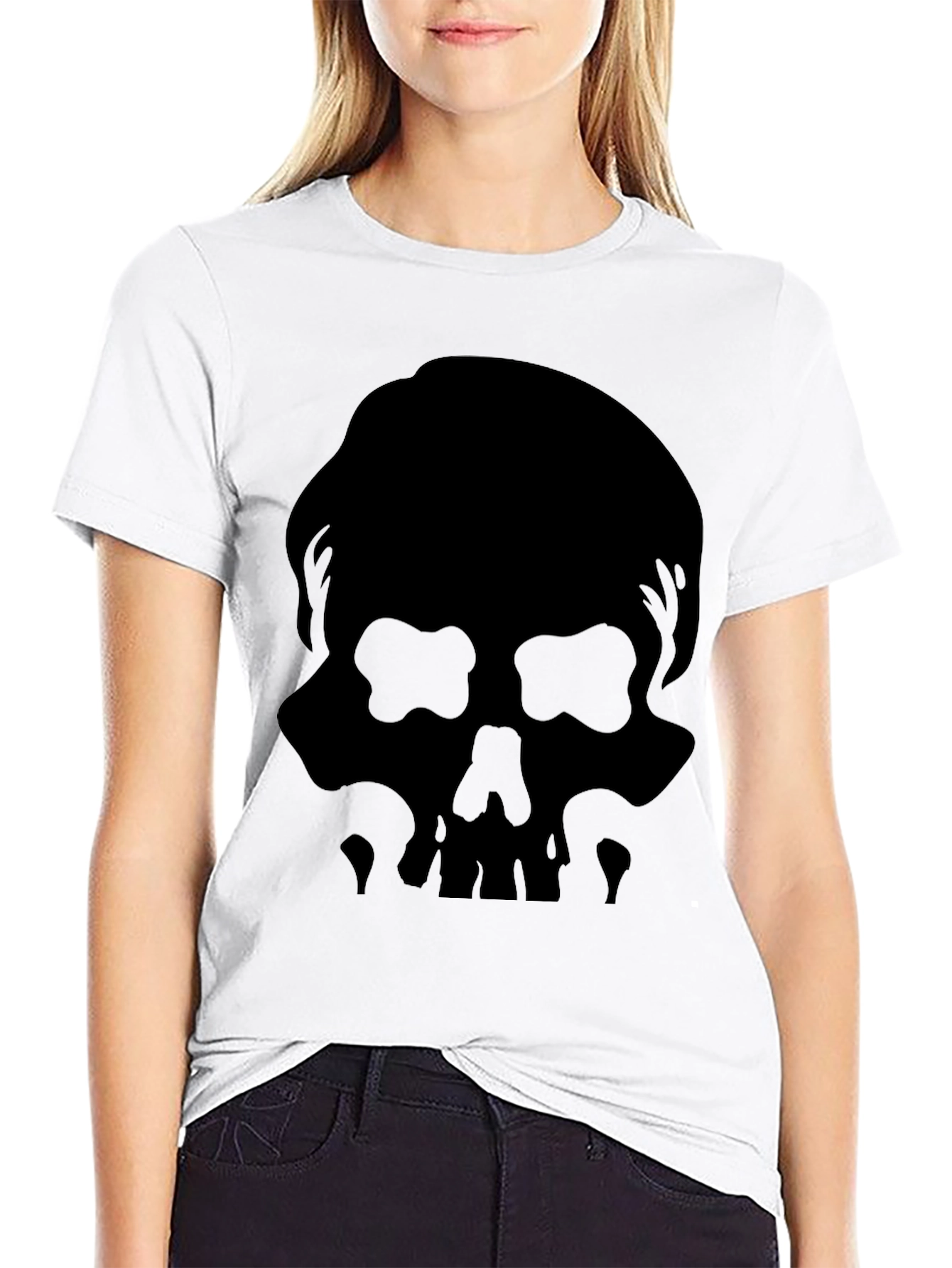 Skull Silhouette Graphic Tee - Mens
