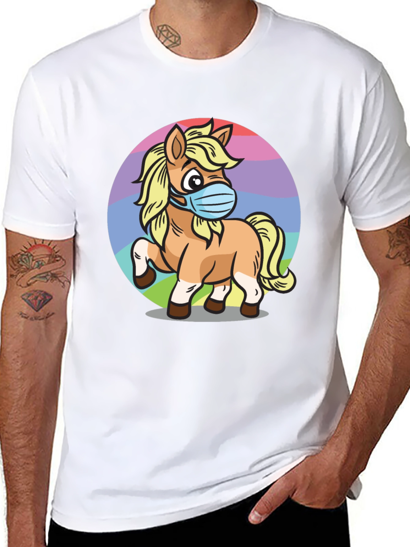 Masked Pony Graphic Tee - Stylish & Comfy